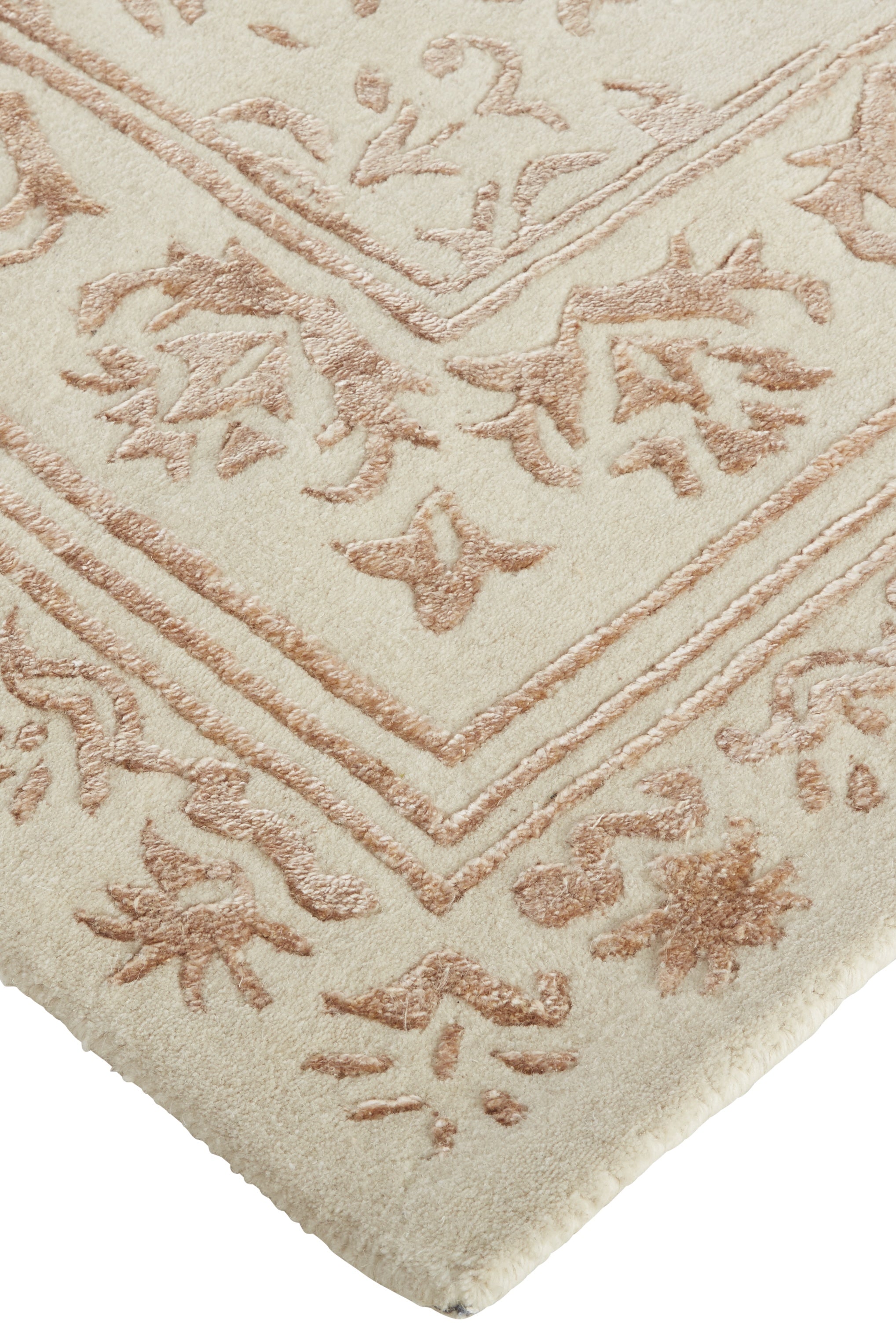 Bella Transitional Oriental - Ivory/Tan/Pink