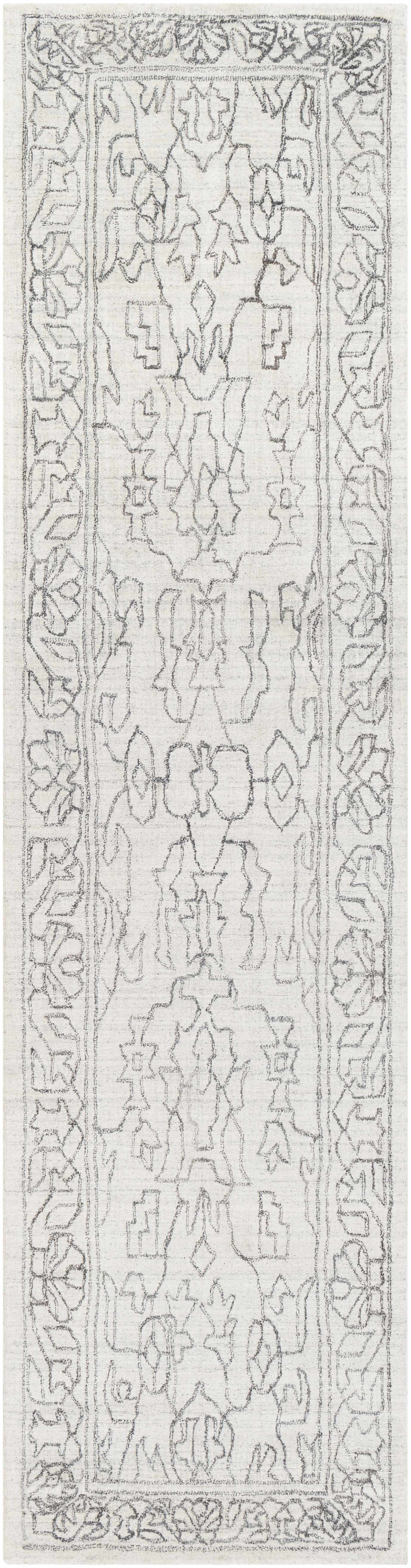 Hand-Knotted Sleek Cream Viscose Area Rug