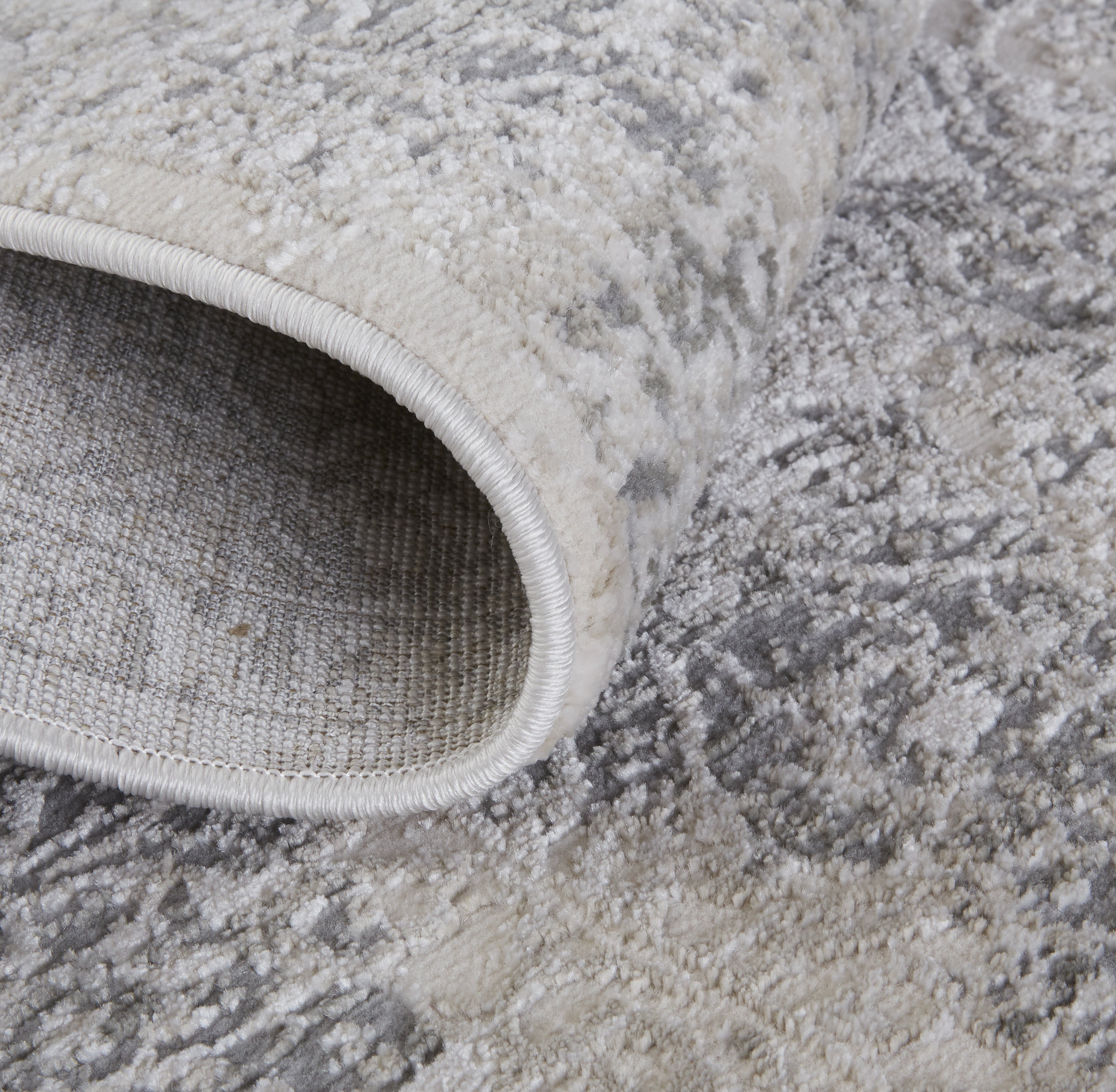 Prasad Modern Distressed - Ivory/Gray/Black Area Rug