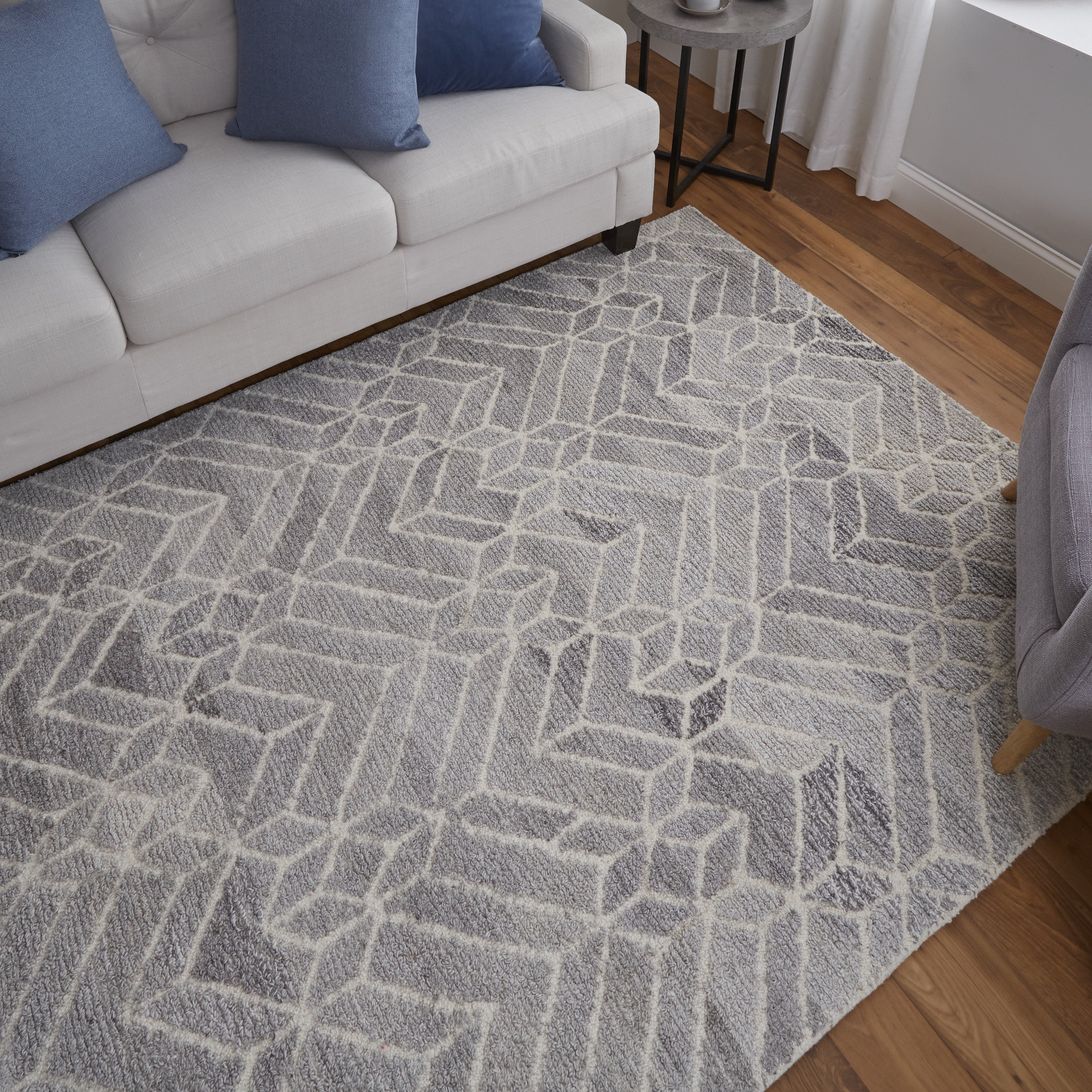 Asher Transitional Geometric - Taupe/Gray/Ivory