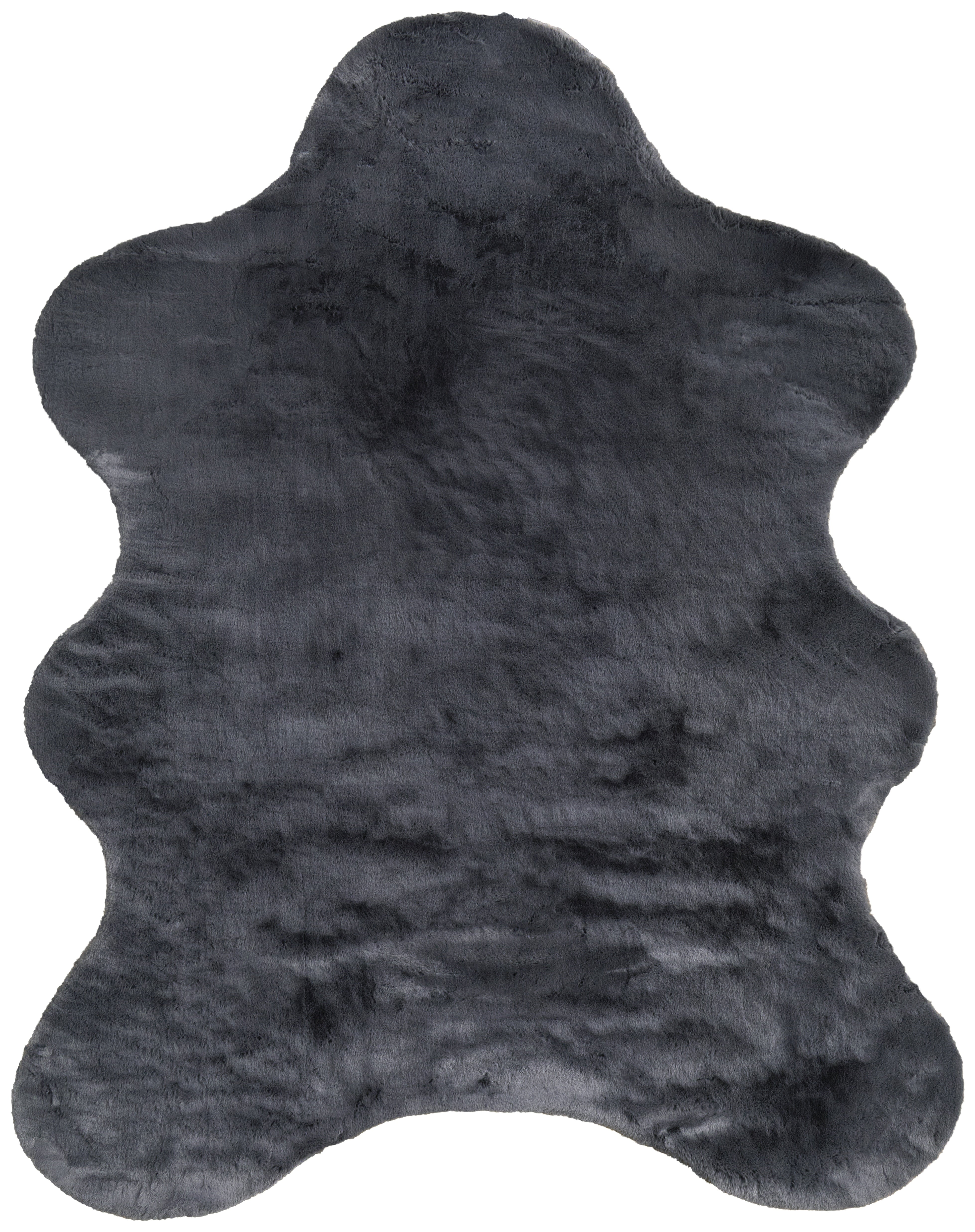 Luxe Velour Modern Solid - Taupe/Black Area Rug