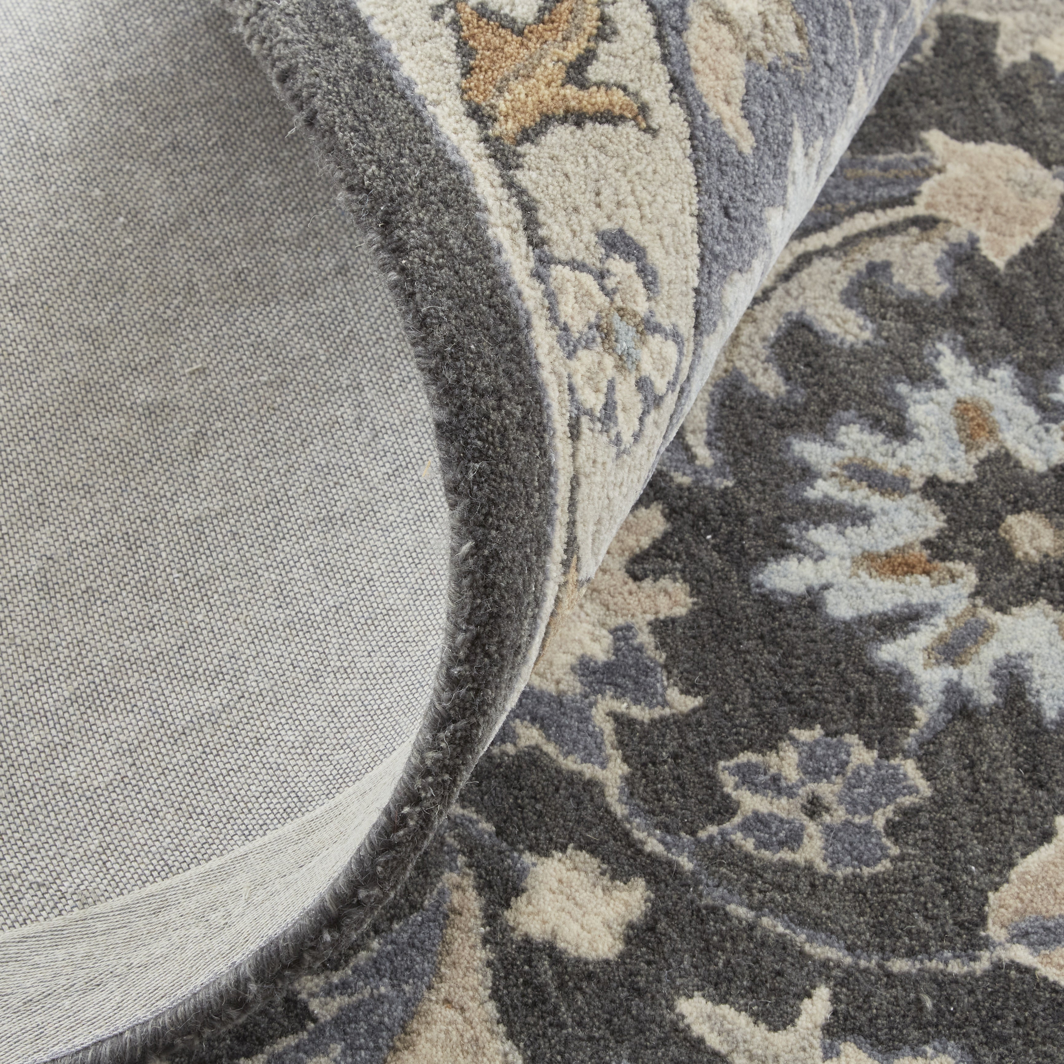Rylan Transitional Oriental - Taupe/Blue/Ivory Area Rug