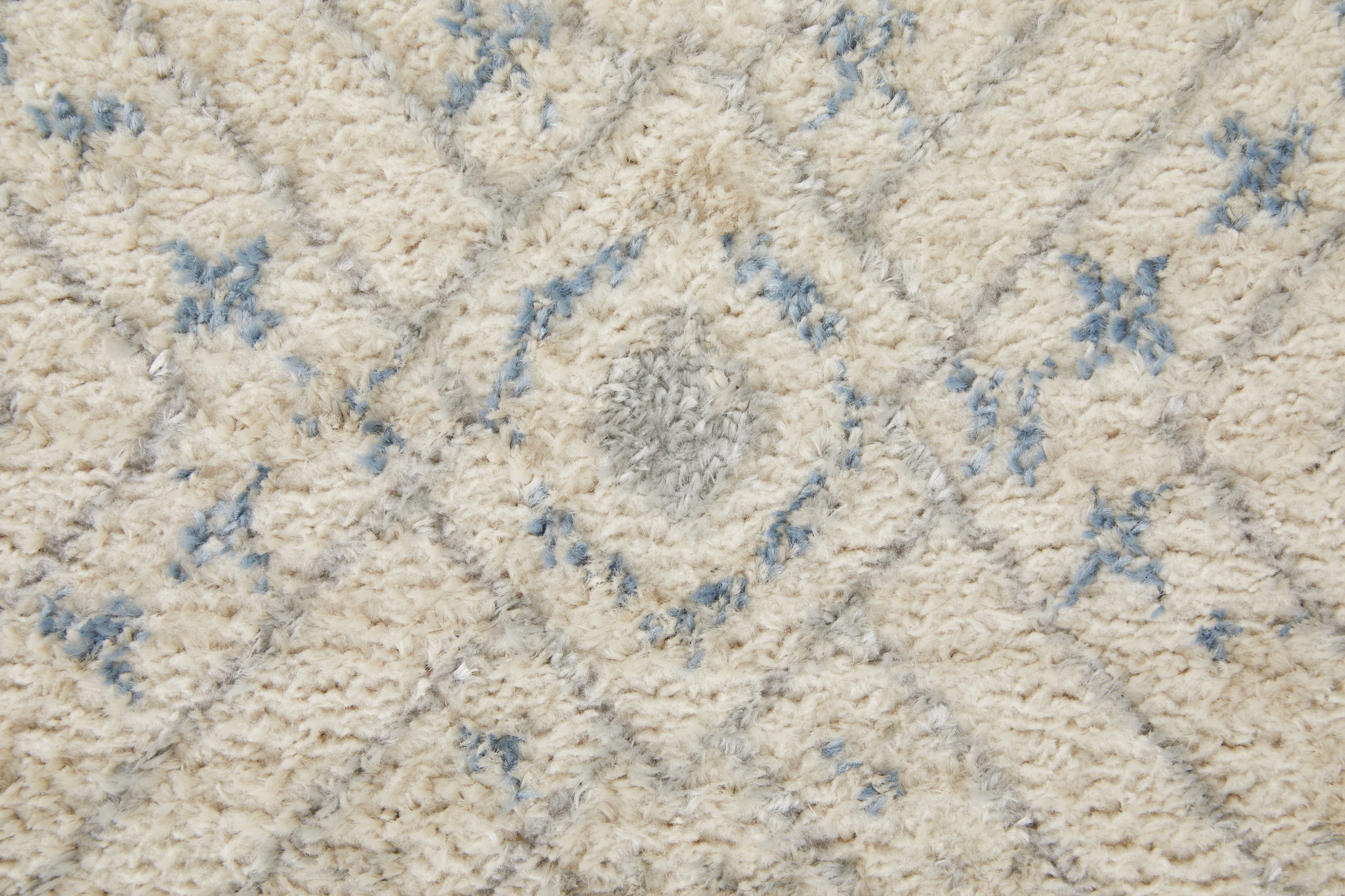 Camellia Transitional Geometric - Ivory/Blue