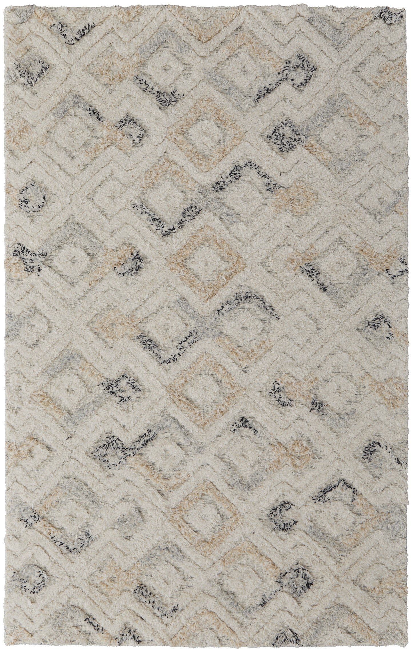 Anica Transitional Moroccan - Ivory/Gray/Black Area Rug