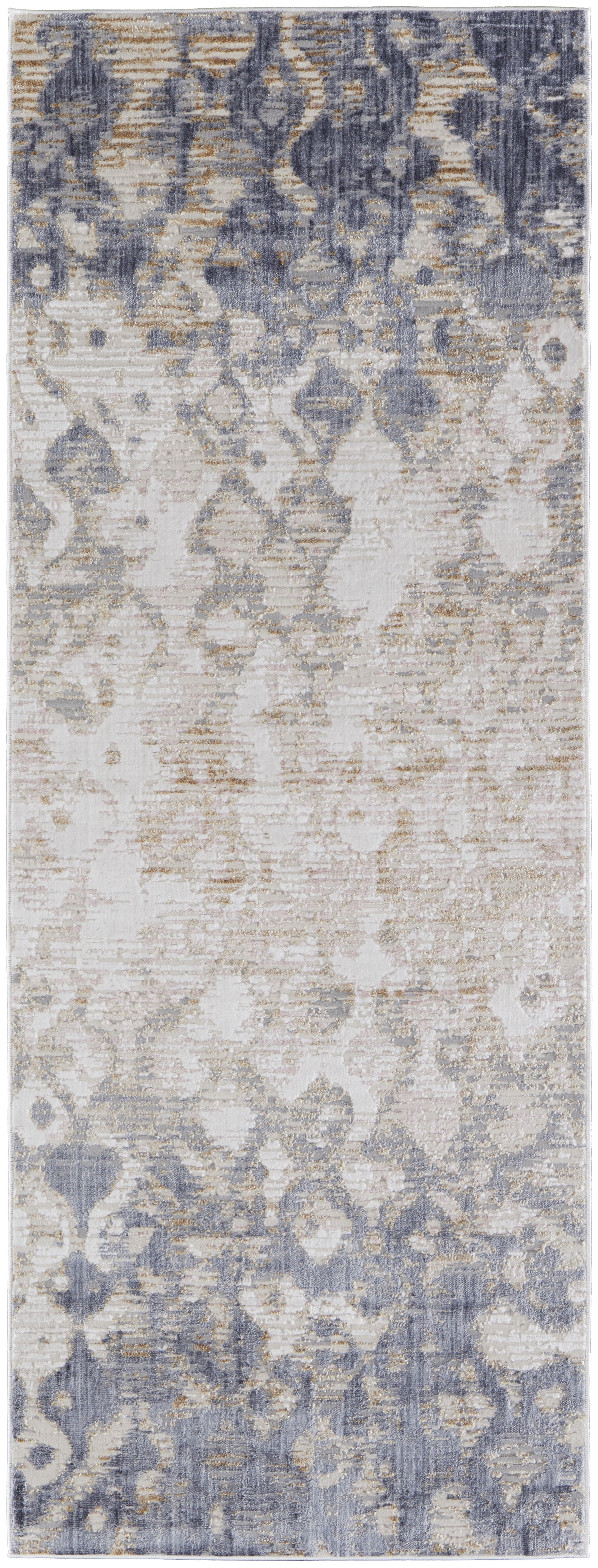Laina Transitional Gradient & Ombre - Tan/Ivory/Blue Area Rug