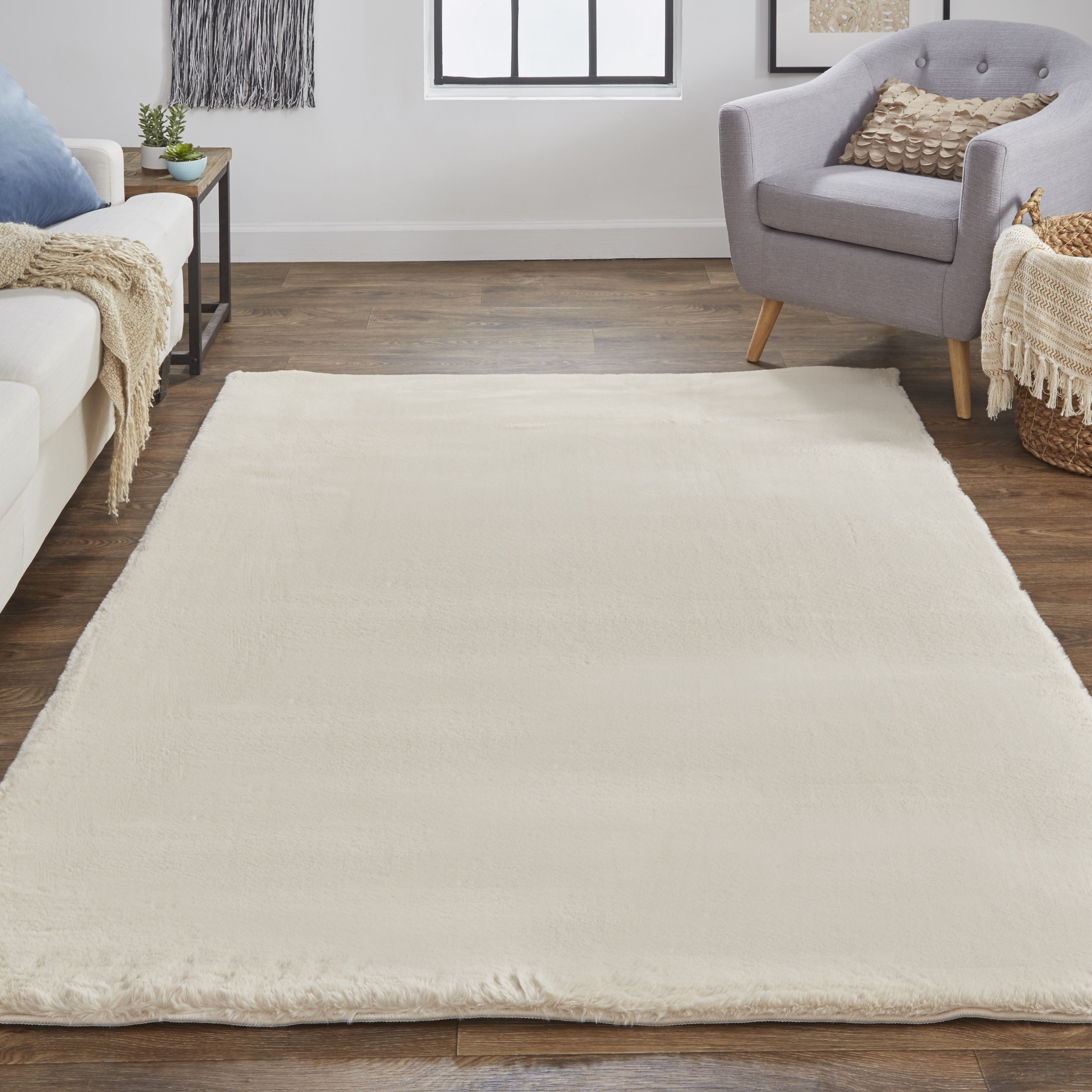 Luxe Velour Modern Solid - Tan Area Rug
