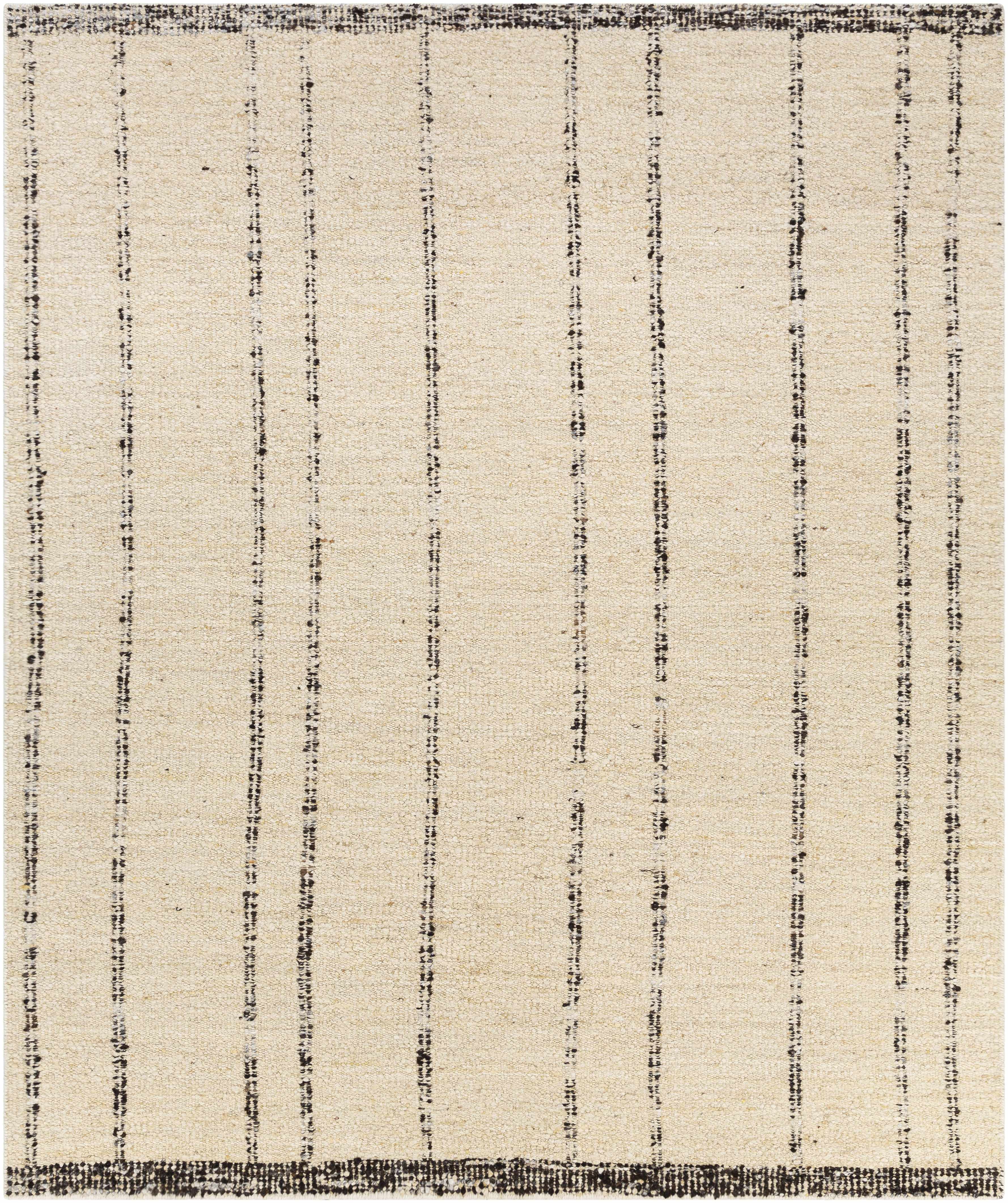Chic Cream Hand Woven Wool Area Rug