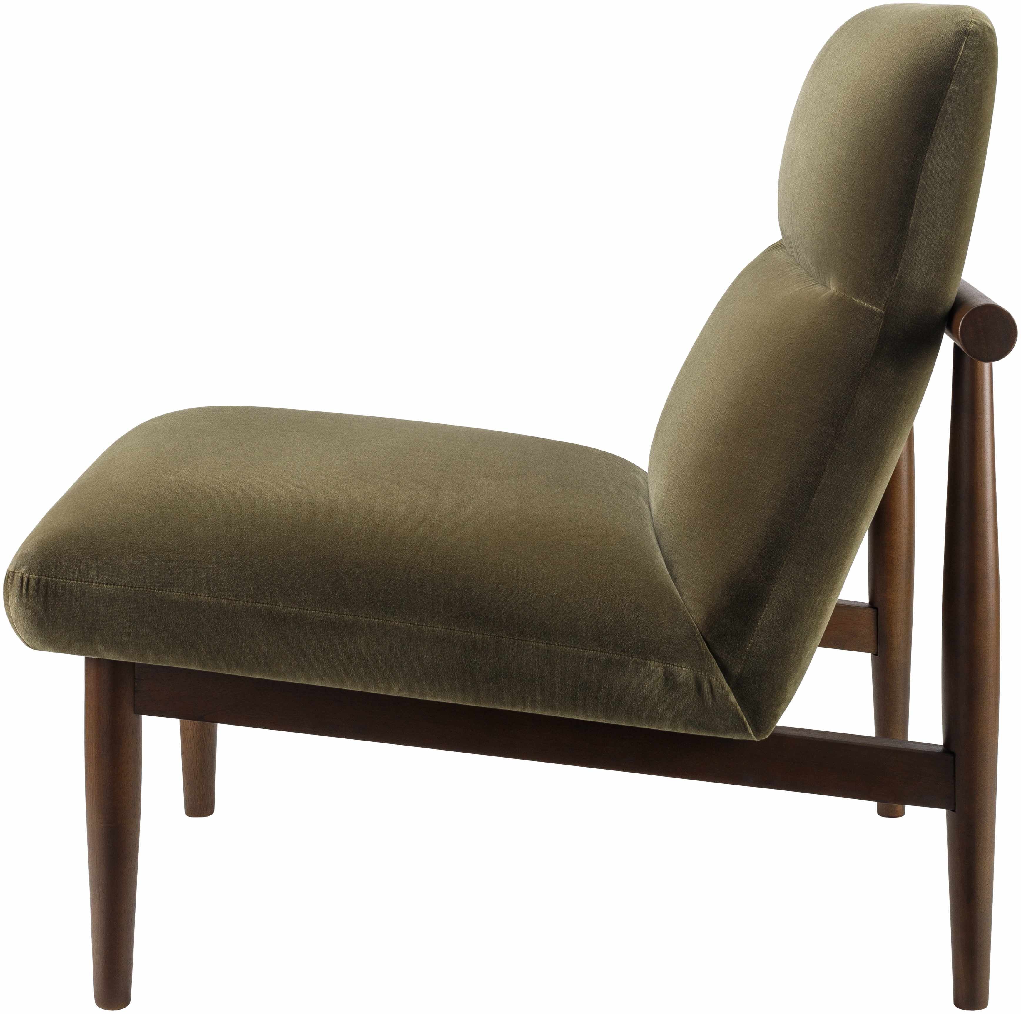 Minorca Olive Velvet Accent Chair