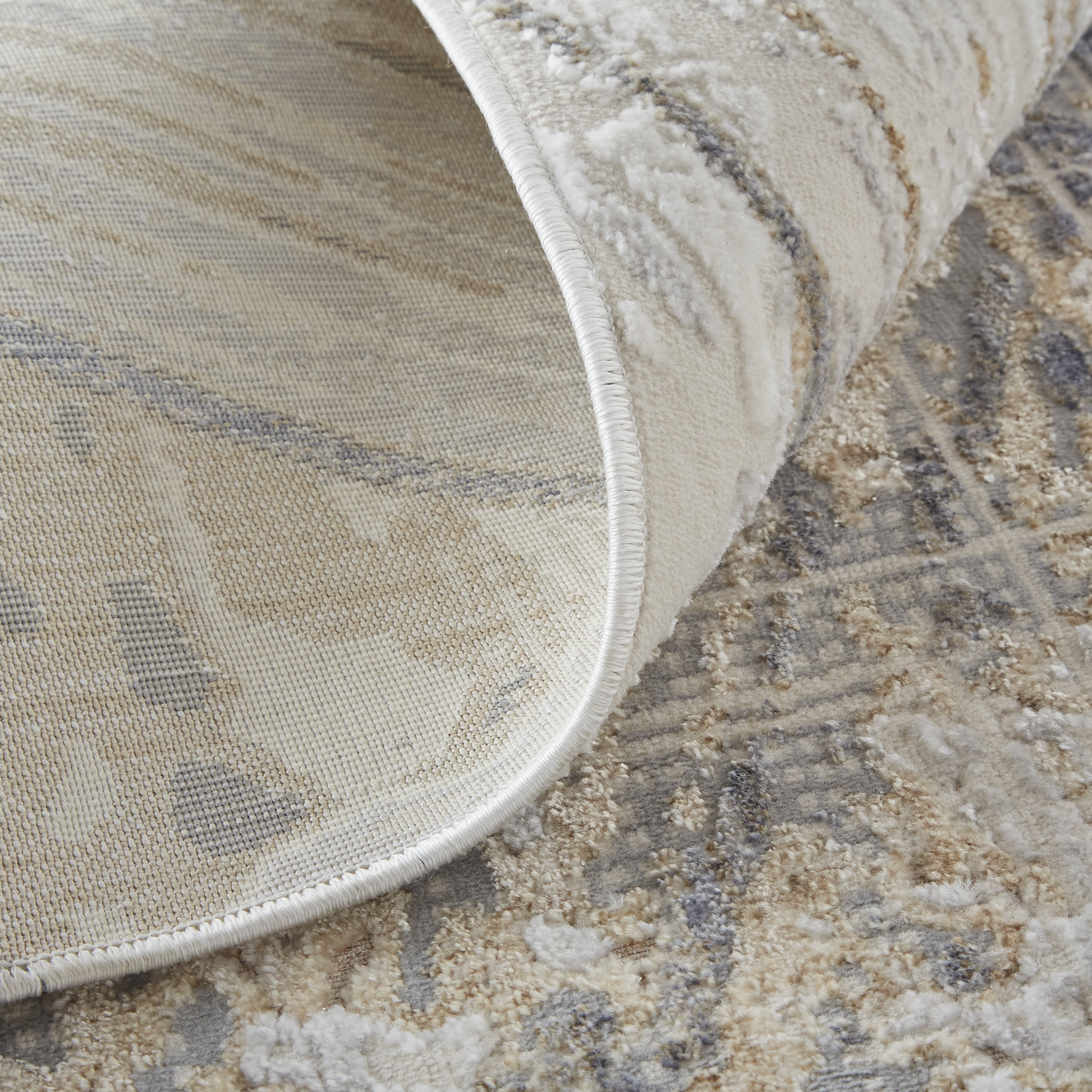 Laina Transitional Abstract - Tan/Ivory/Gray Area Rug
