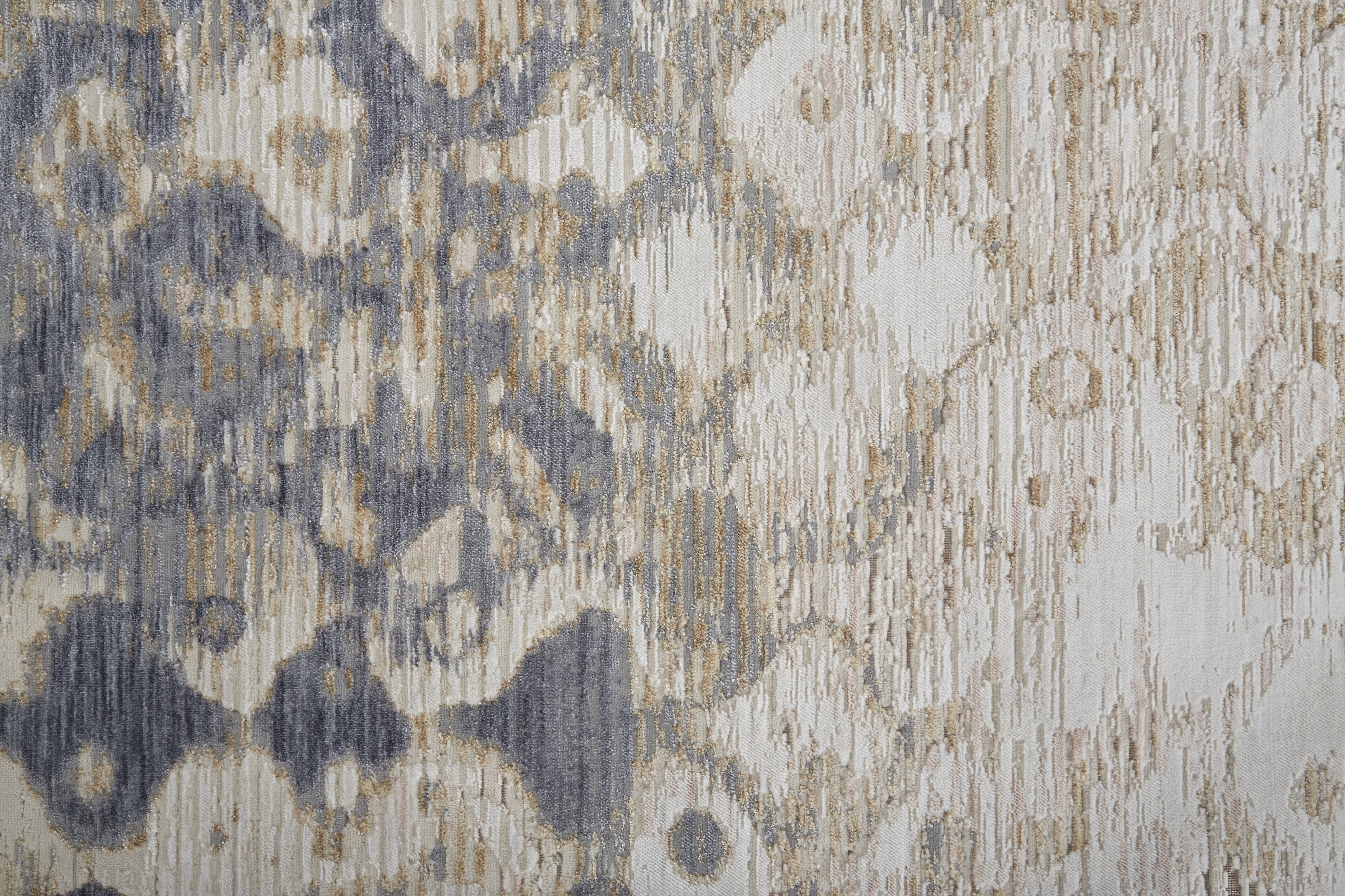 Laina Transitional Gradient & Ombre - Tan/Ivory/Blue Area Rug