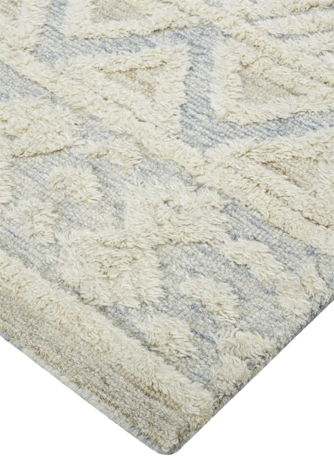 Anica Traditional Geometric - Ivory/Blue/Tan Area Rug