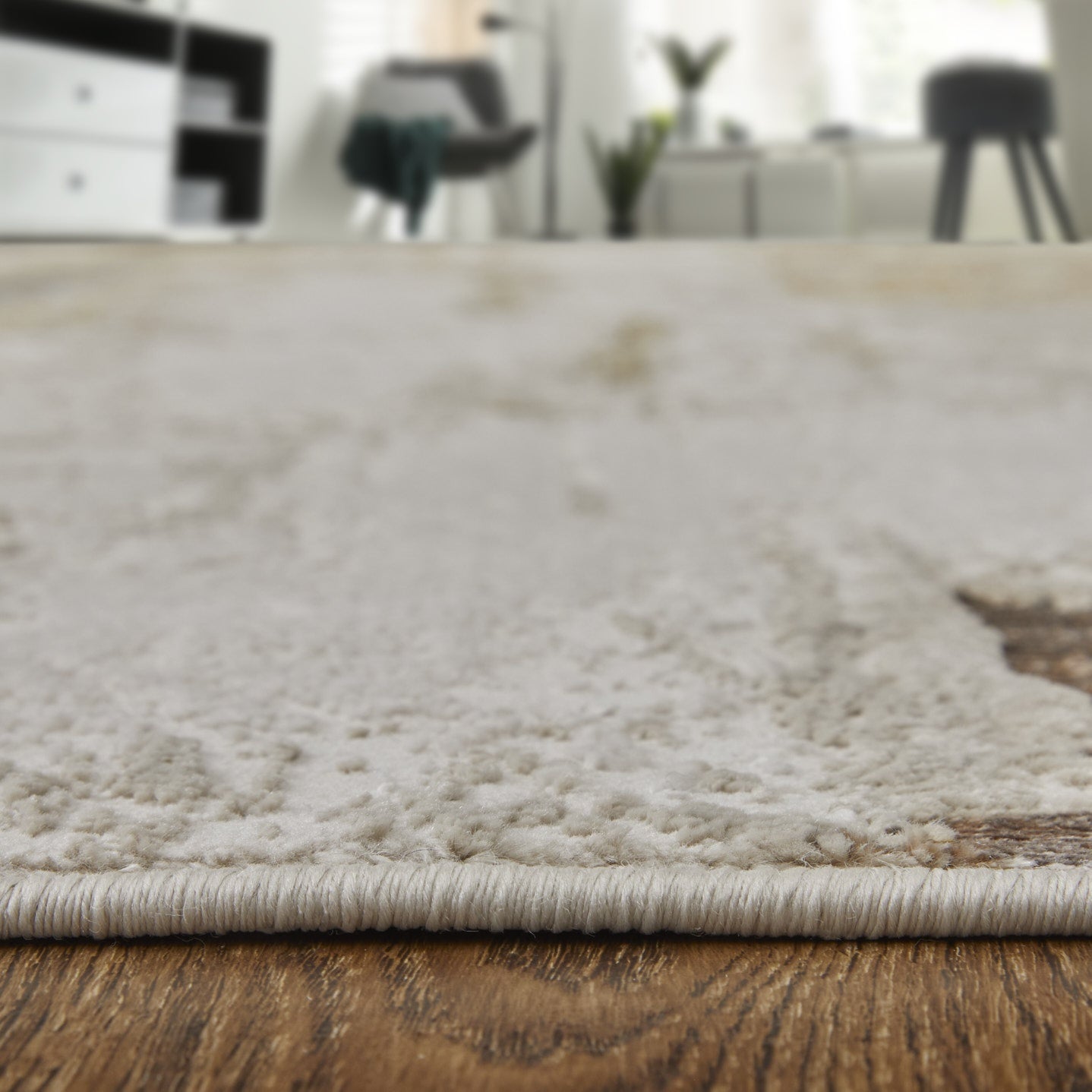 Aura Modern Abstract - Ivory/Gold/Brown Area Rug