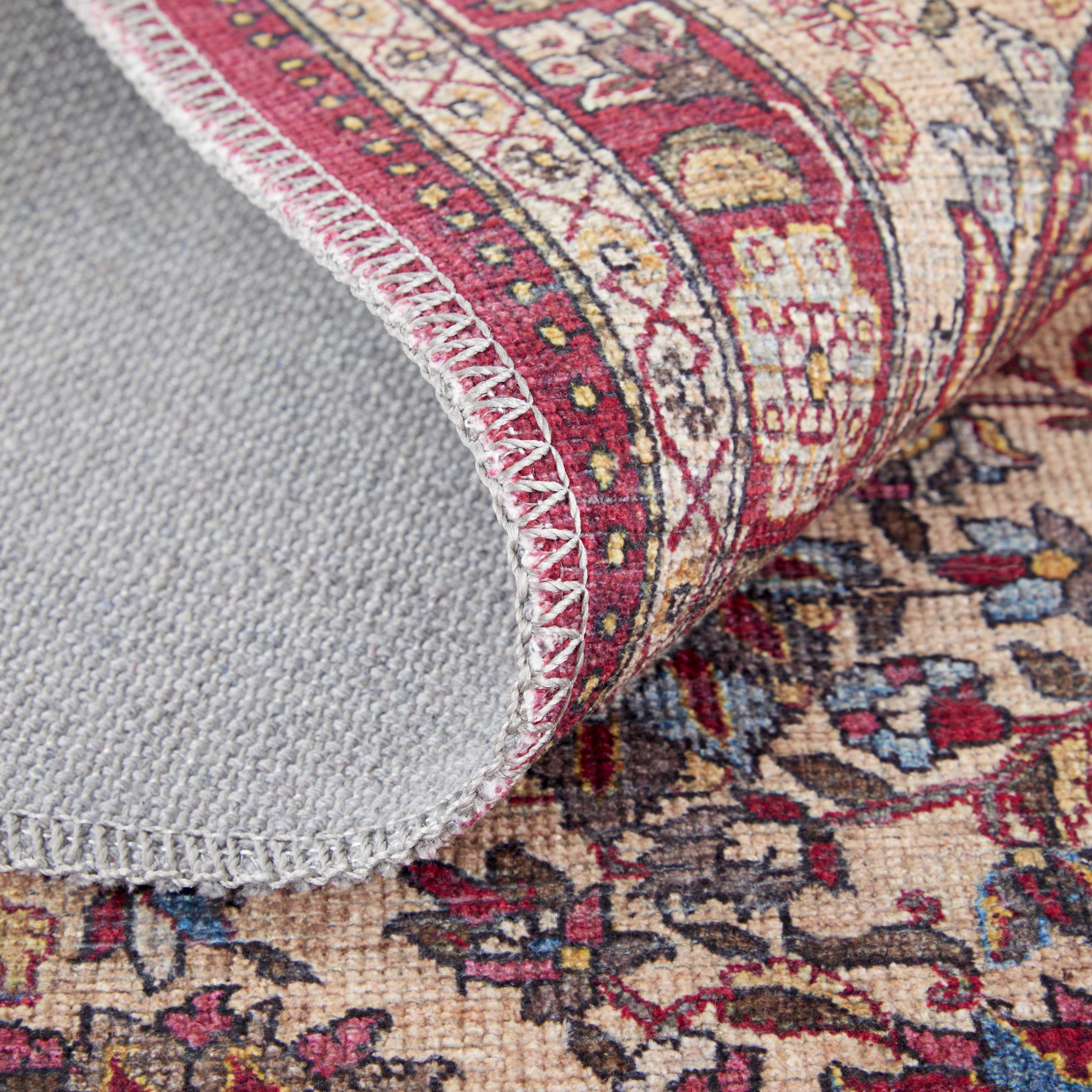 Rawlins Transitional Oriental - Red/Tan/Pink Area Rug