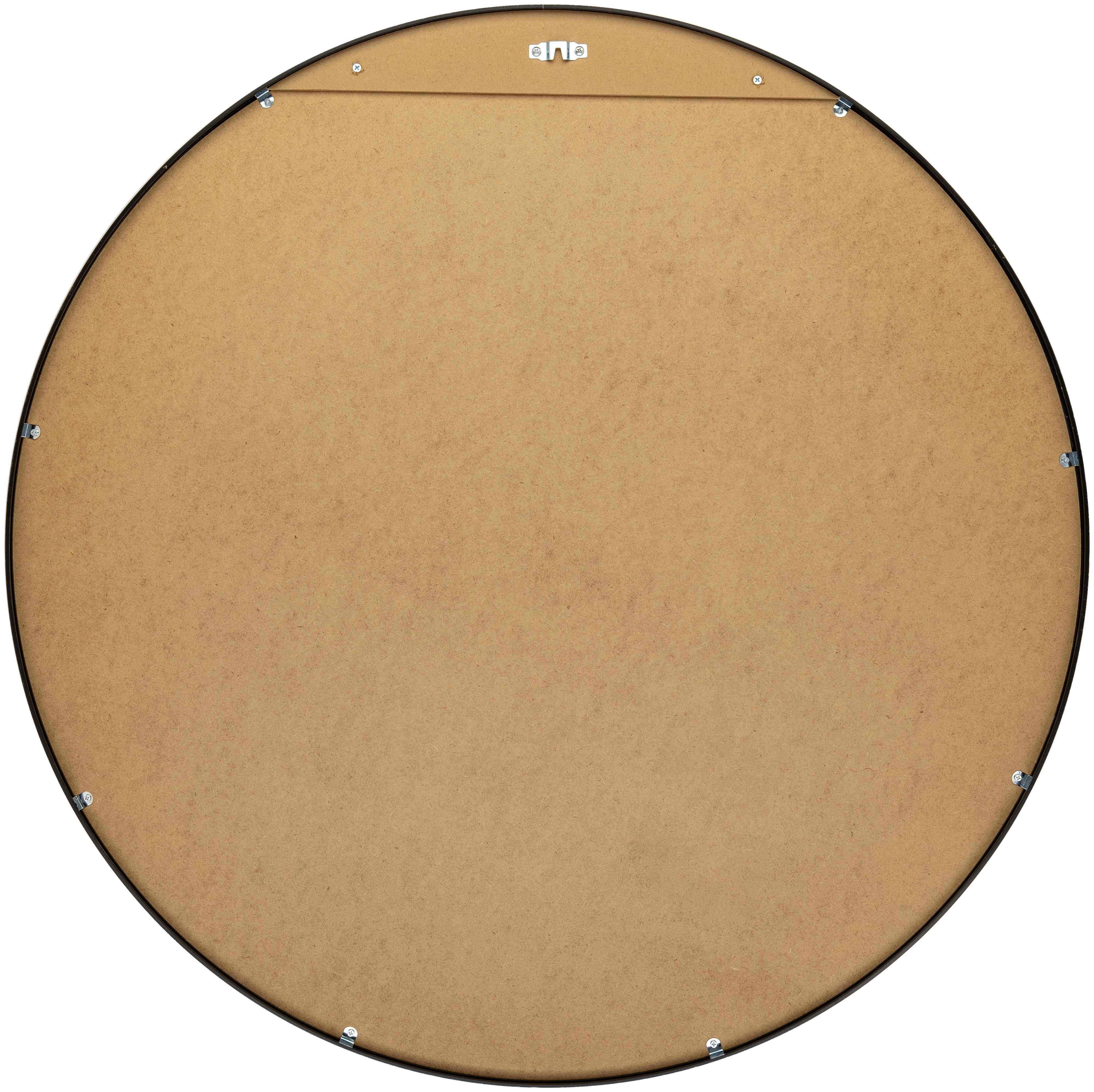 Micah Black Round Mirror
