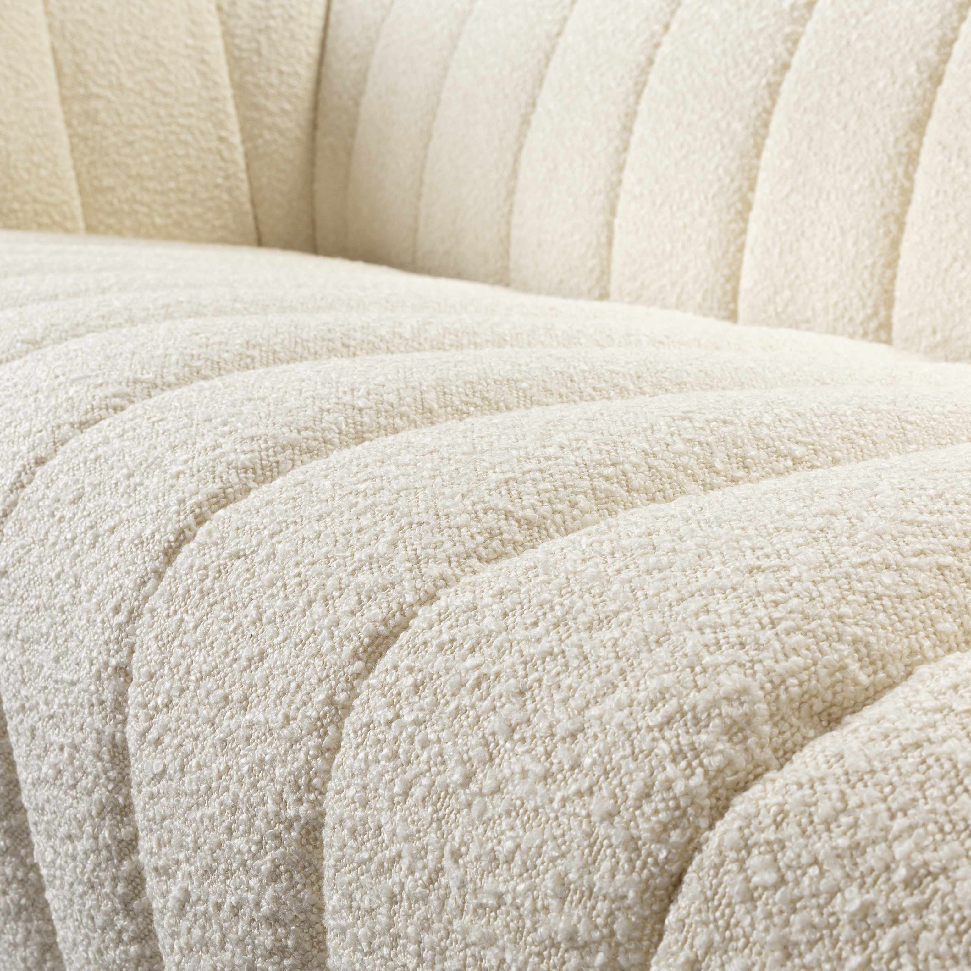 Luna Contemporary Cream Sofa