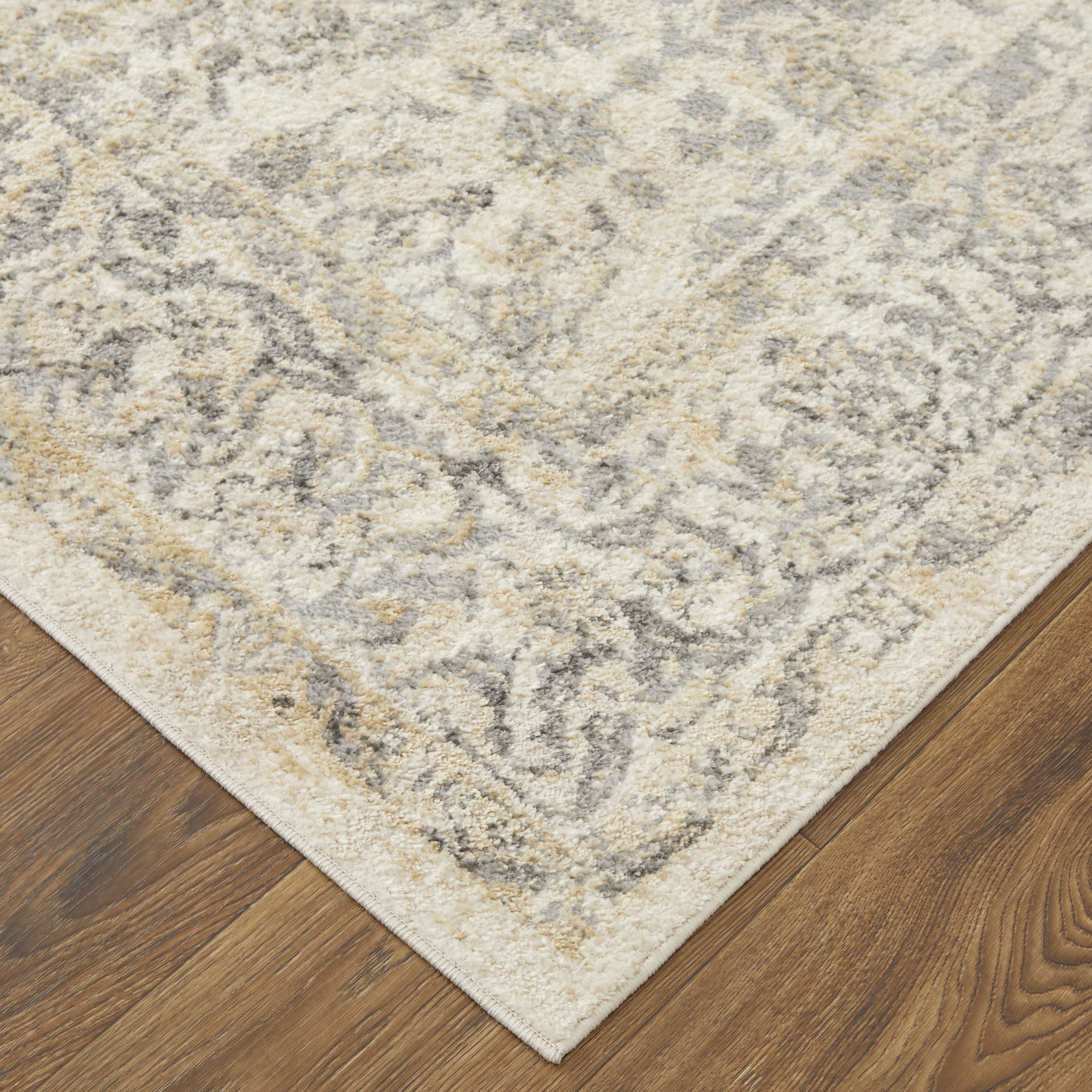 Camellia Transitional Floral & Botanical - Gray/Ivory