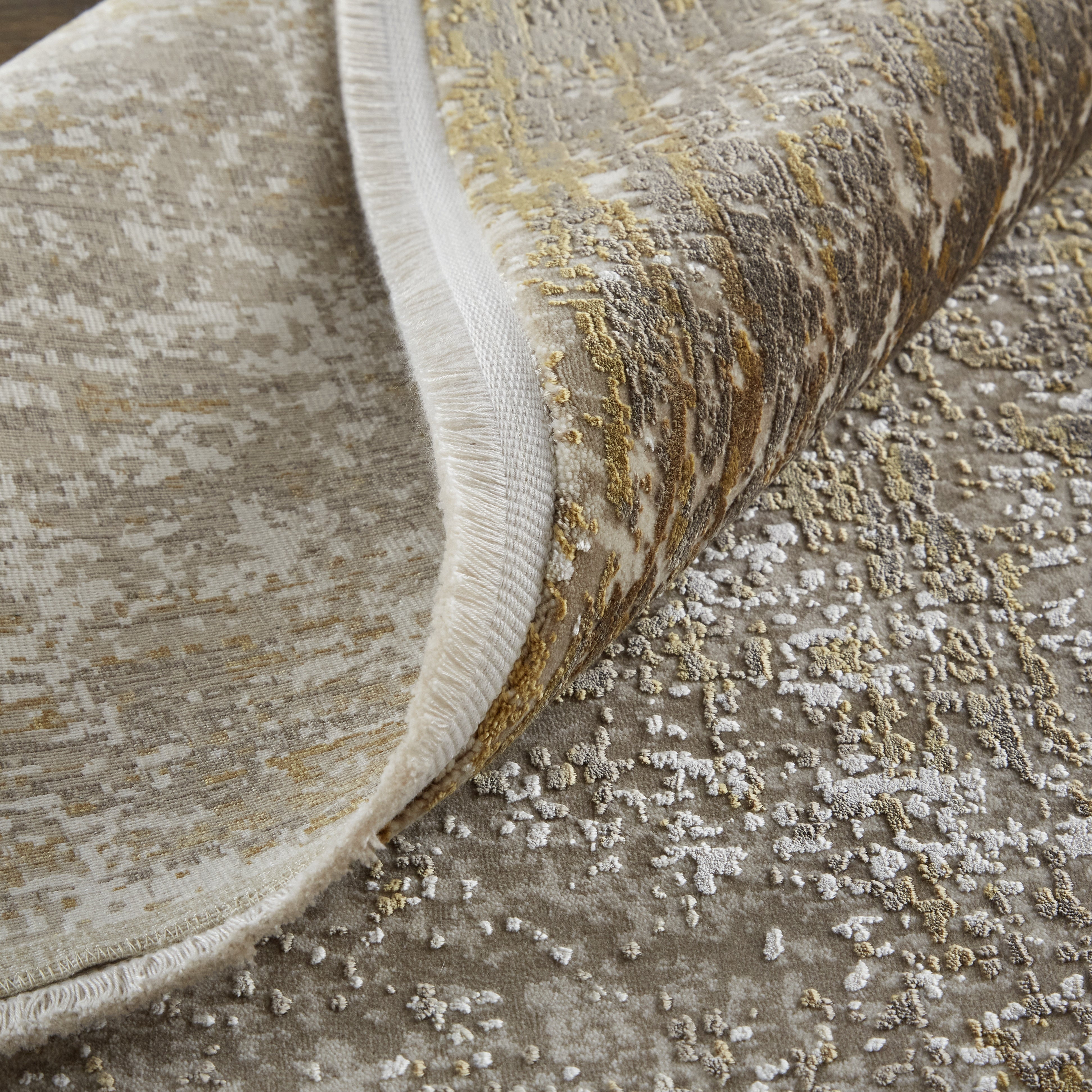 Cadiz Modern Abstract - Taupe/Ivory/Gold Area Rug