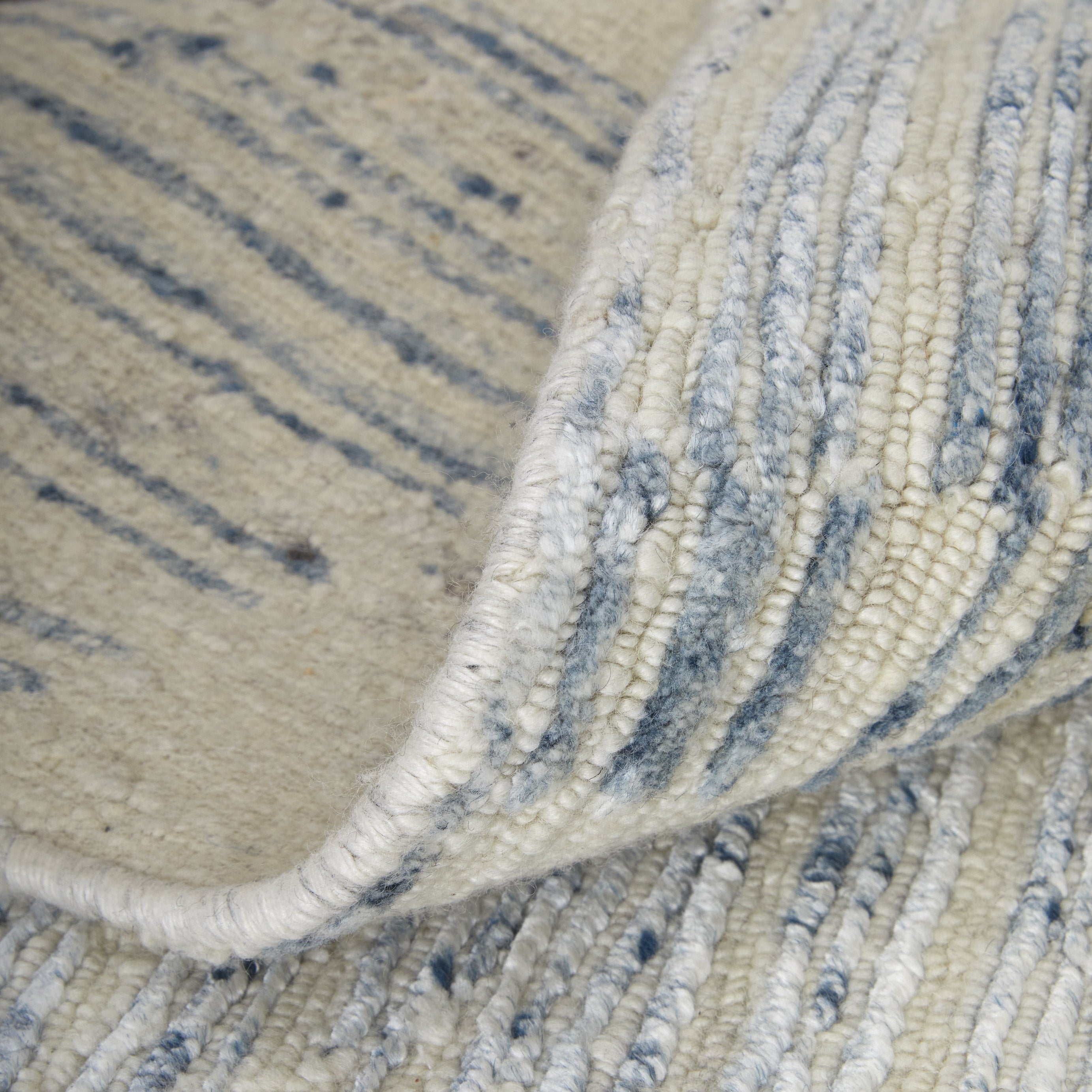 Brighton Modern Abstract - Ivory/Blue/Silver Area Rug