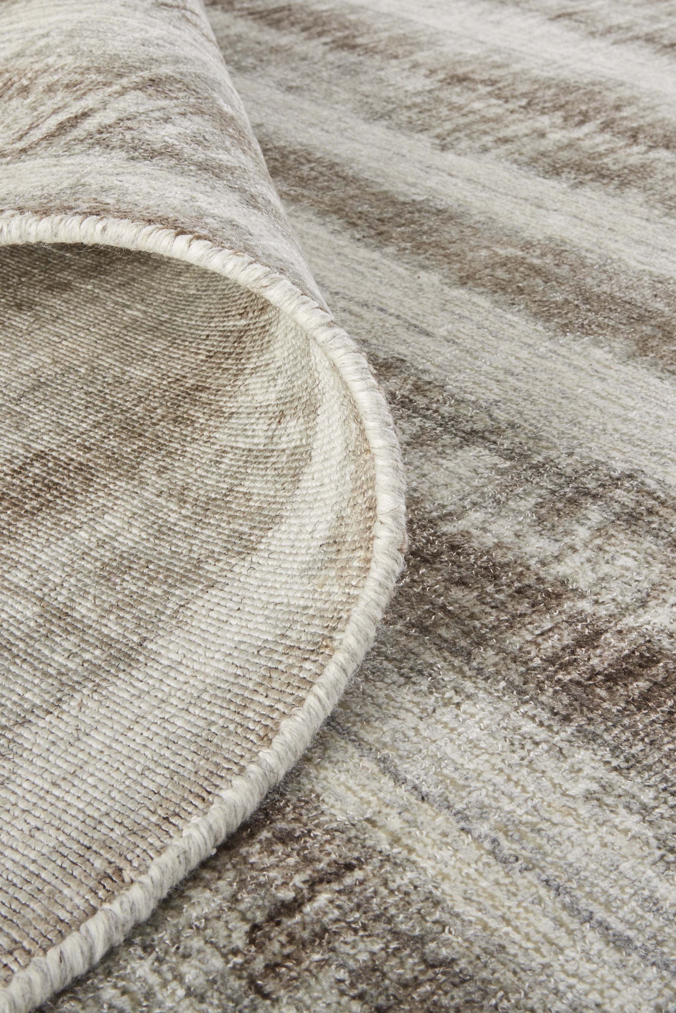 Mackay Transitional Stripes - Tan/Ivory/Brown Area Rug