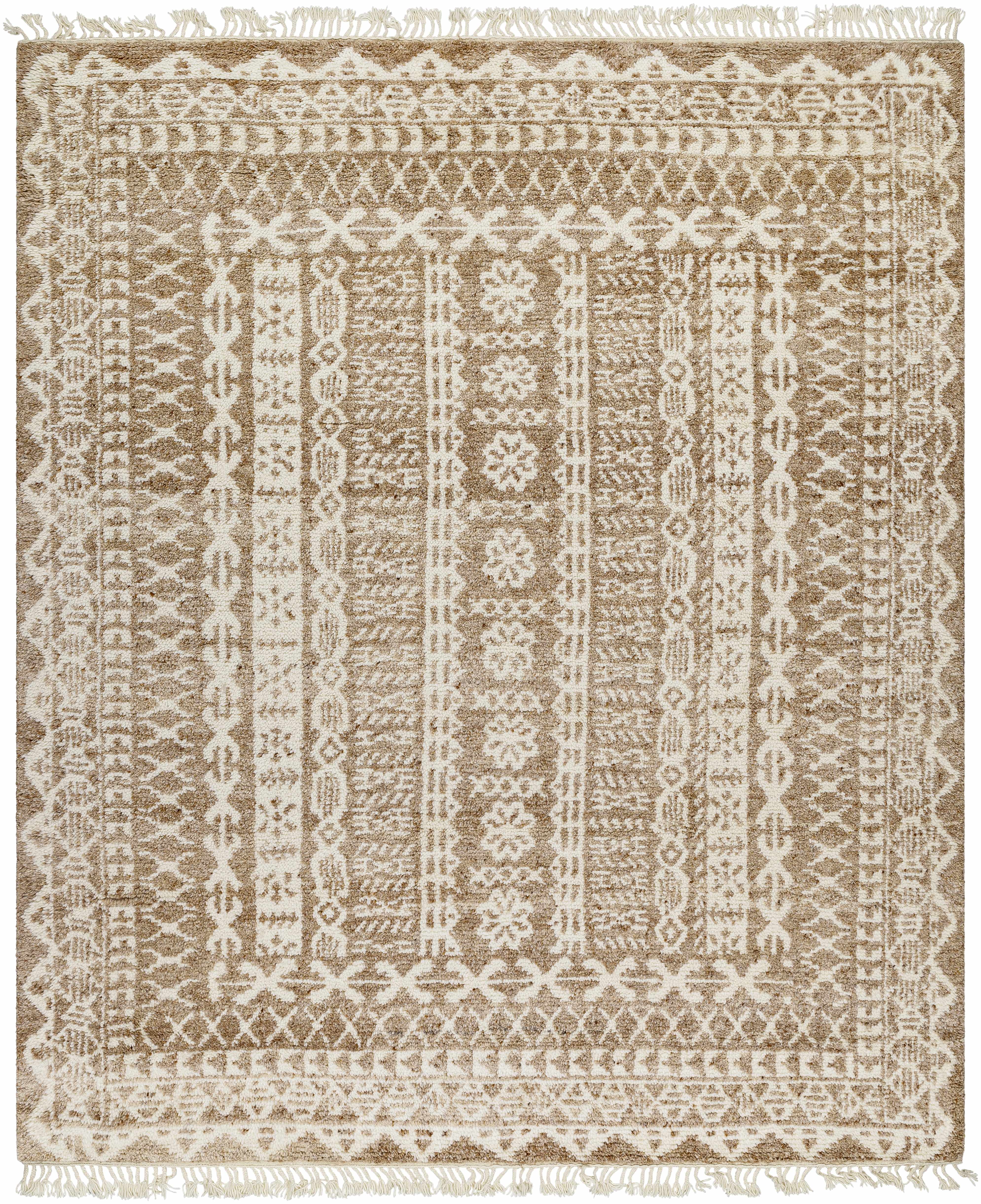 Refined Tribal Hand-Knotted Wool Area Rug