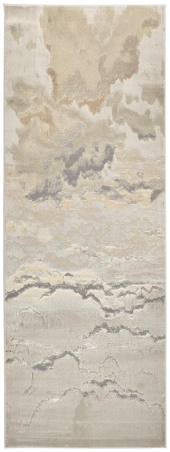 Aura Modern Abstract - Ivory/Tan/Gray Area Rug
