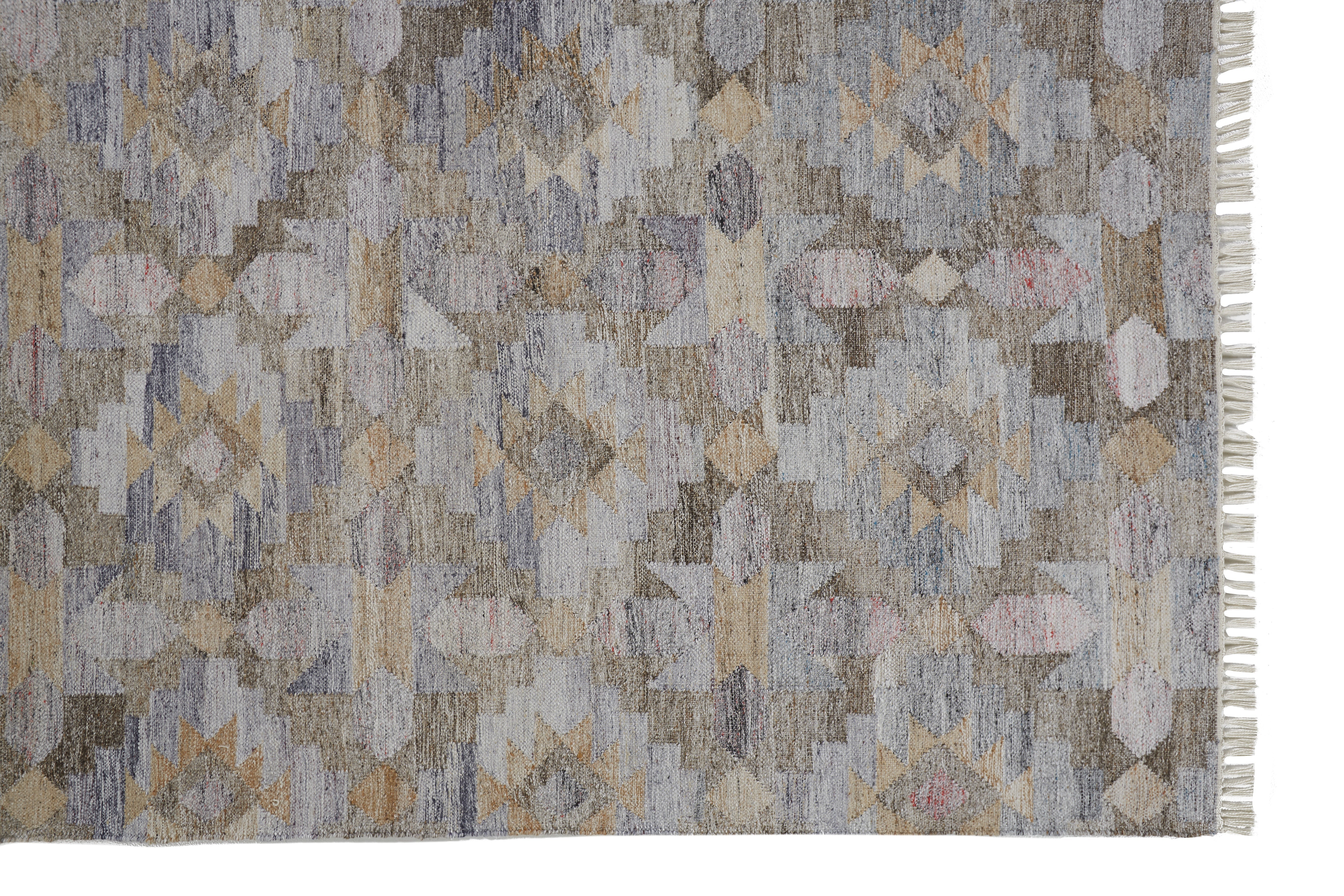 Beckett Transitional Moroccan - Taupe/Gray/Blue Area Rug
