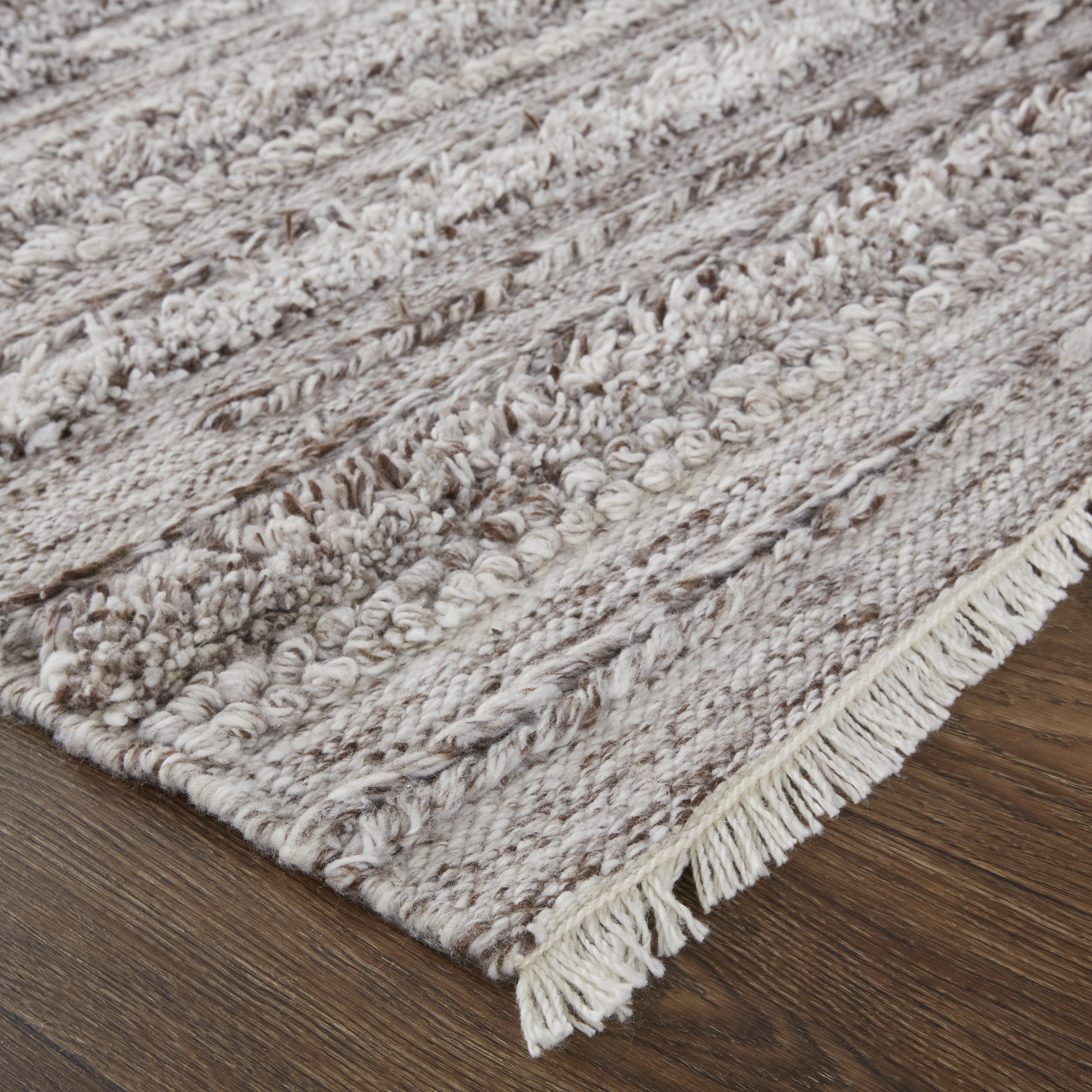 Alden Transitional Stripes - Taupe/Brown/Ivory