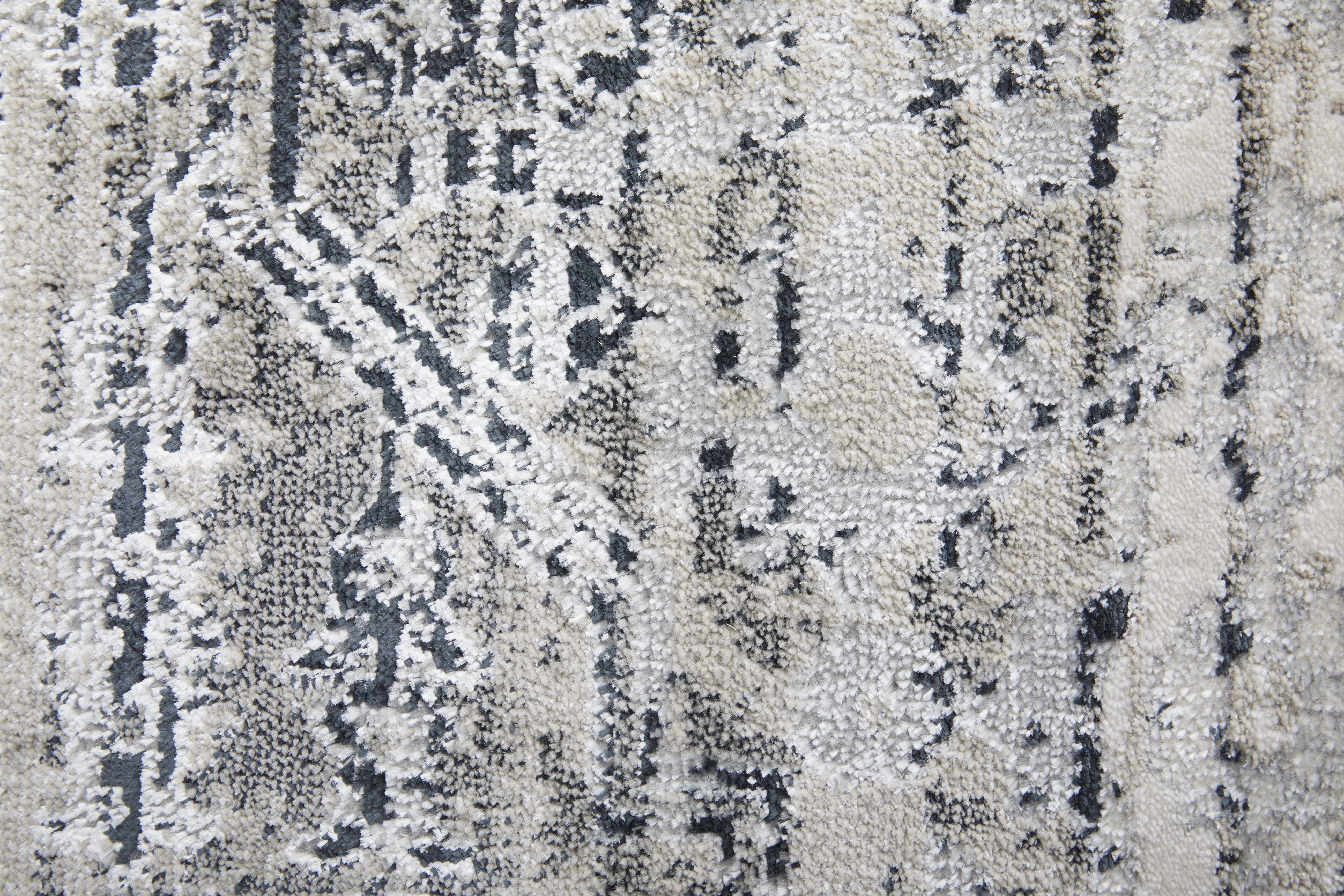 Macklaine Transitional Distressed - Taupe/Black/Ivory