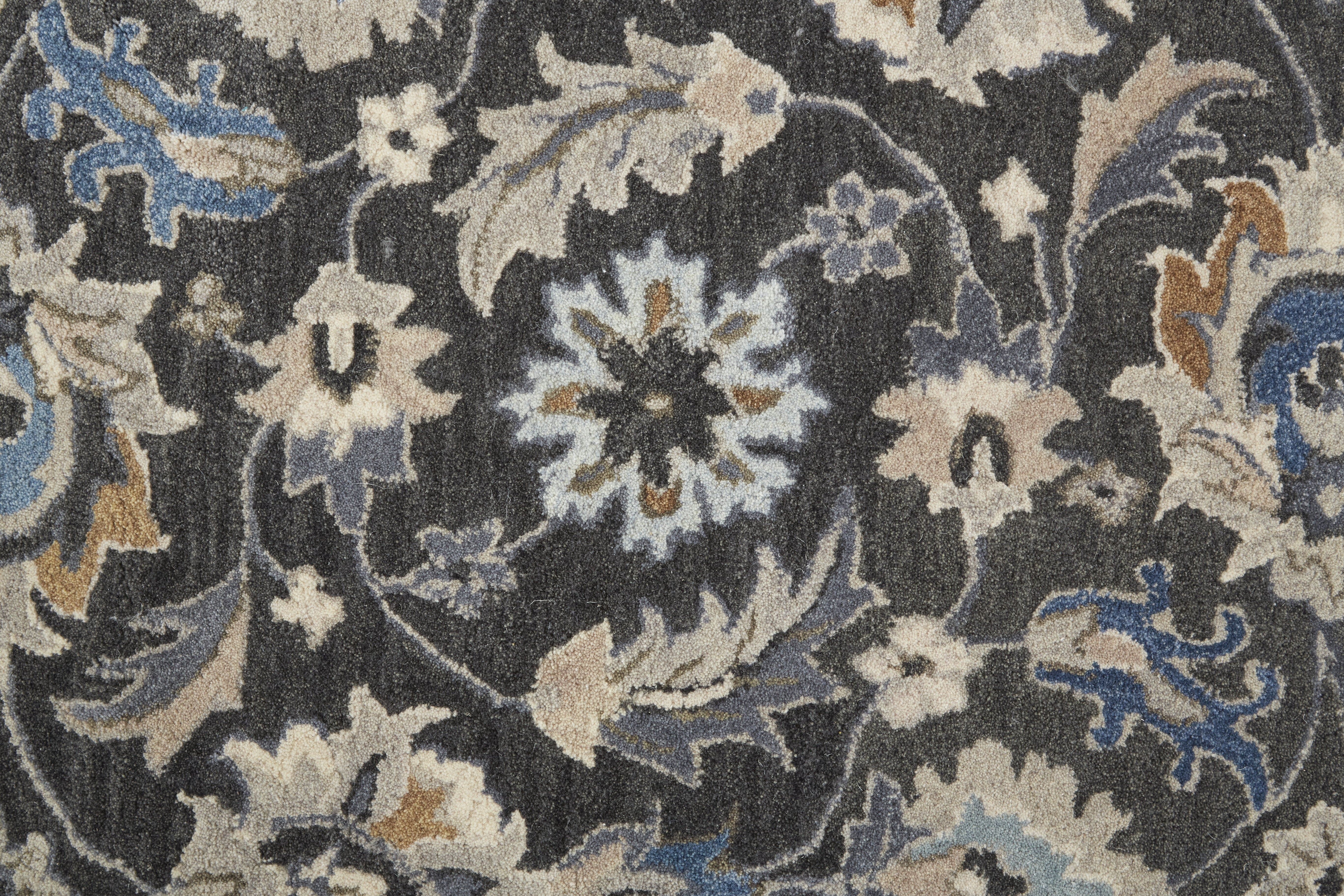 Rylan Transitional Oriental - Taupe/Blue/Ivory Area Rug