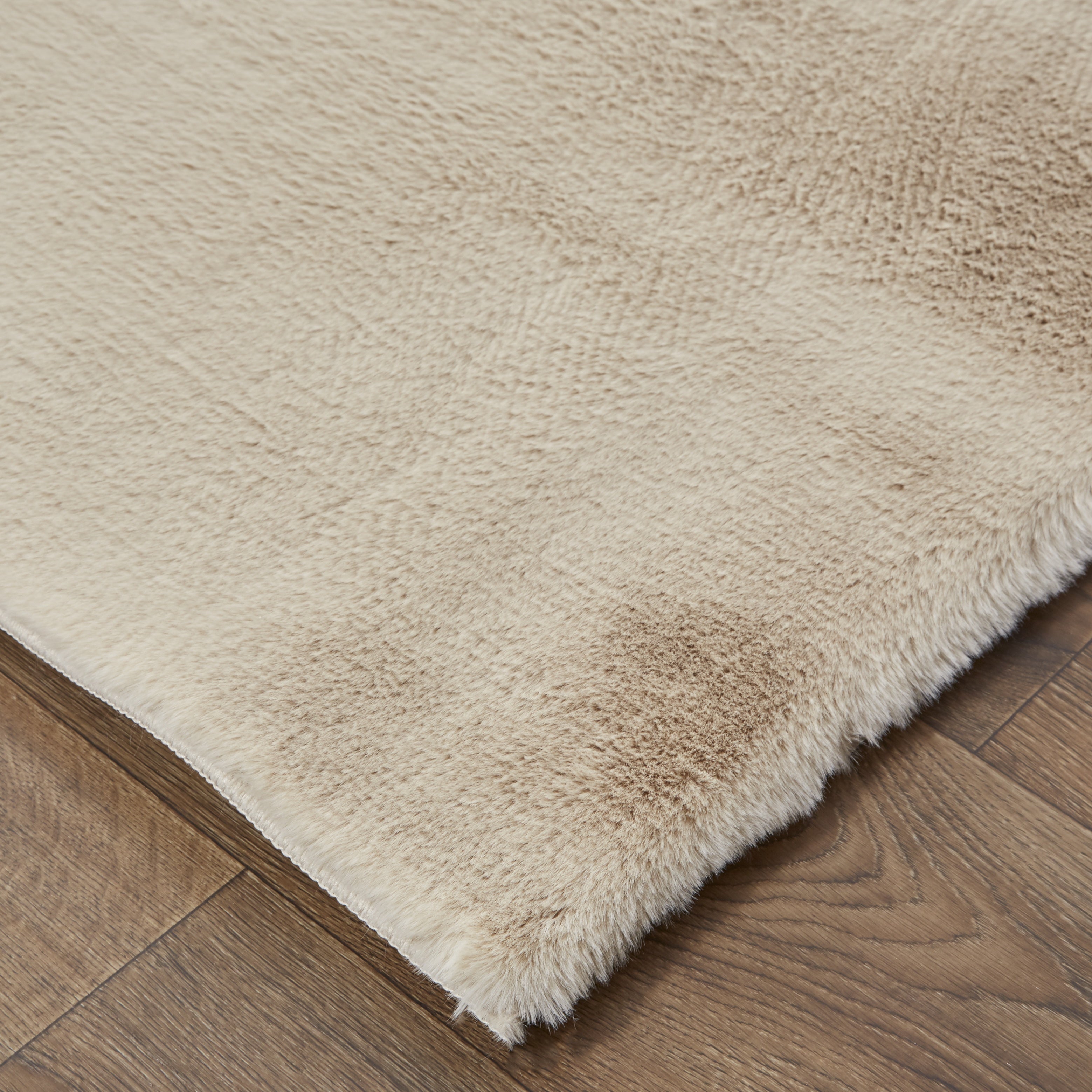 Luxe Velour Modern Solid - Tan Area Rug