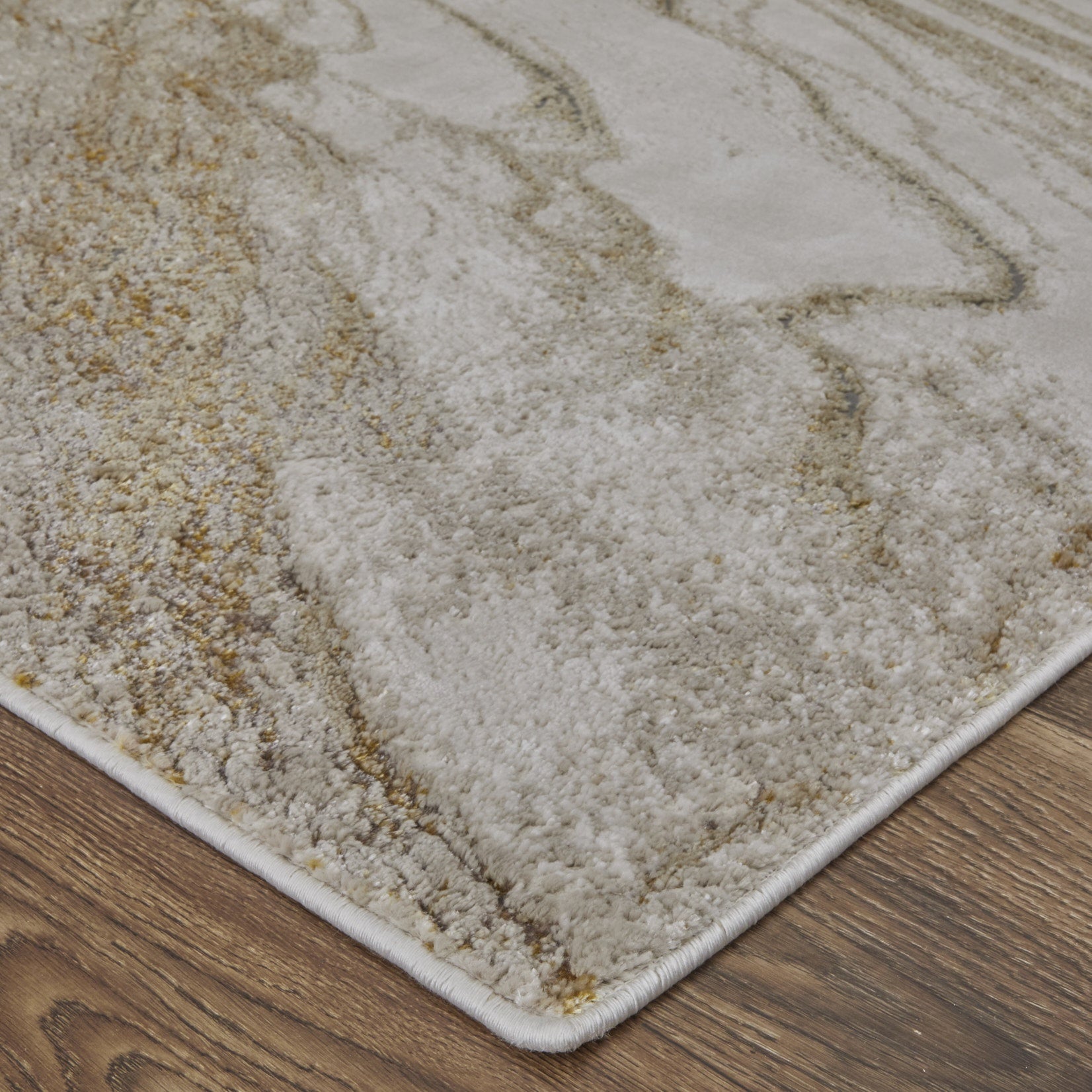 Aura Modern Abstract - Ivory/Taupe/Gold Area Rug
