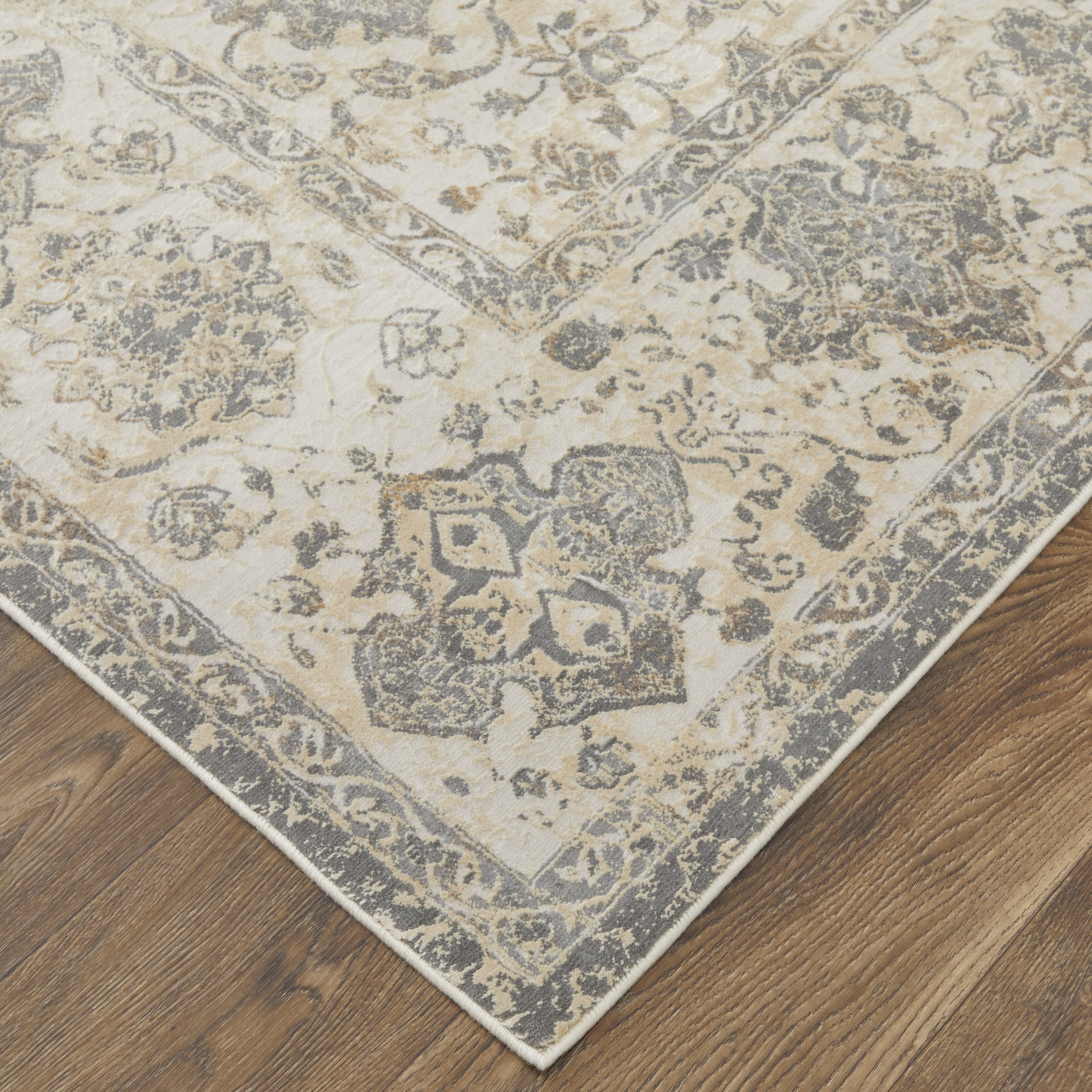 Celene Traditional Bordered - Ivory/Tan/Gray Area Rug