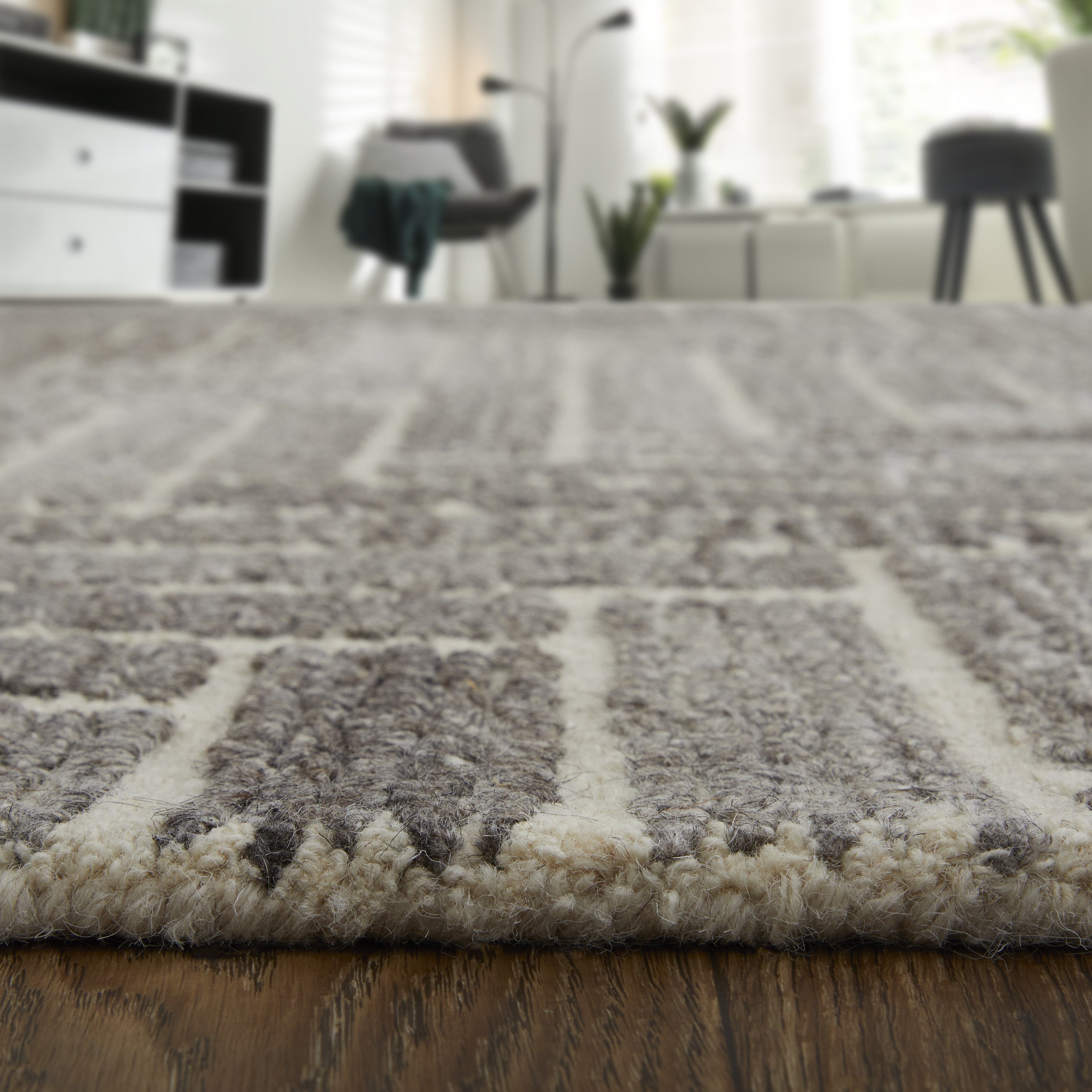 Asher Transitional Geometric - Taupe/Gray/Tan