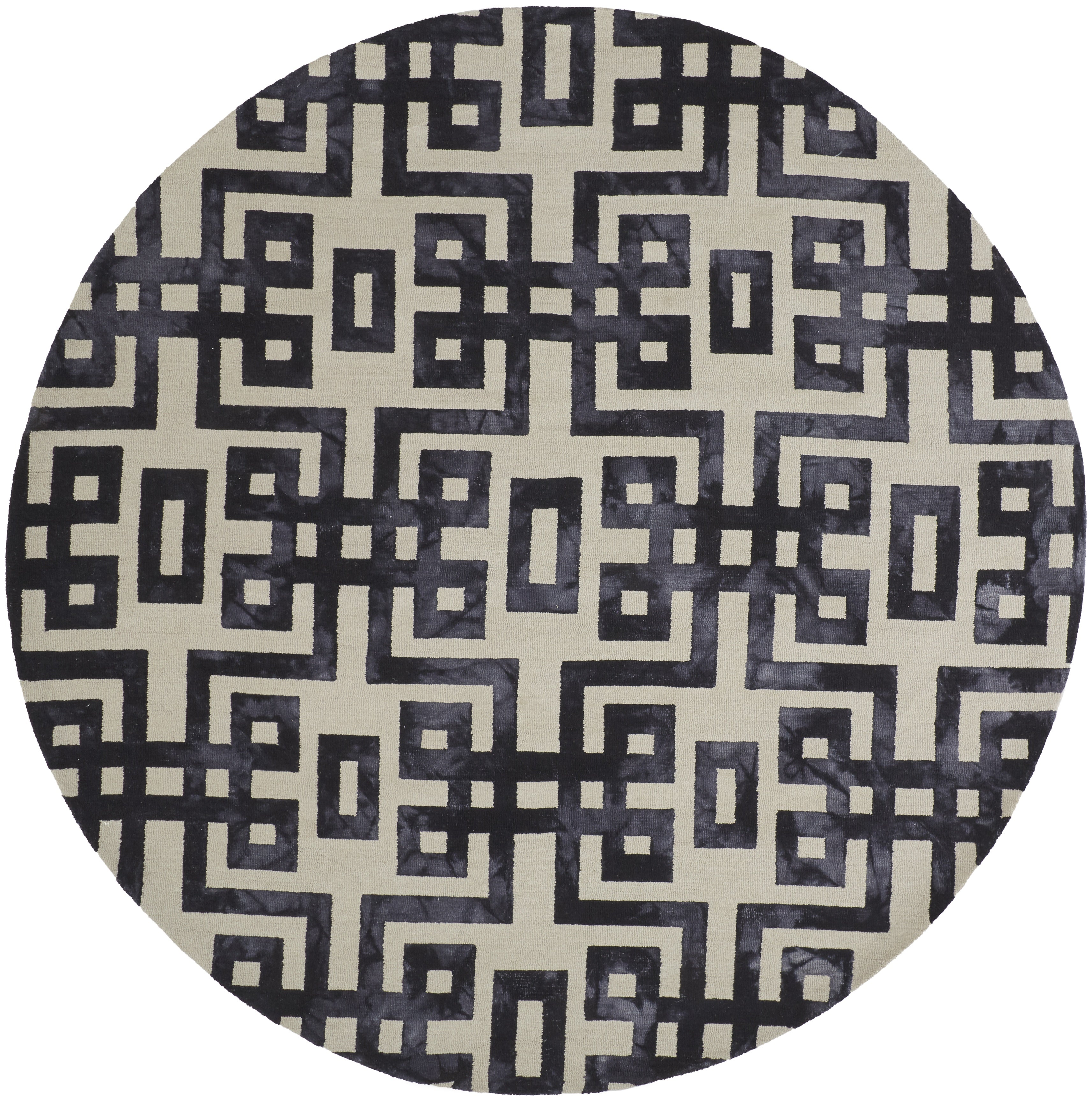 Lorrain Modern Geometric - Ivory/Black Area Rug