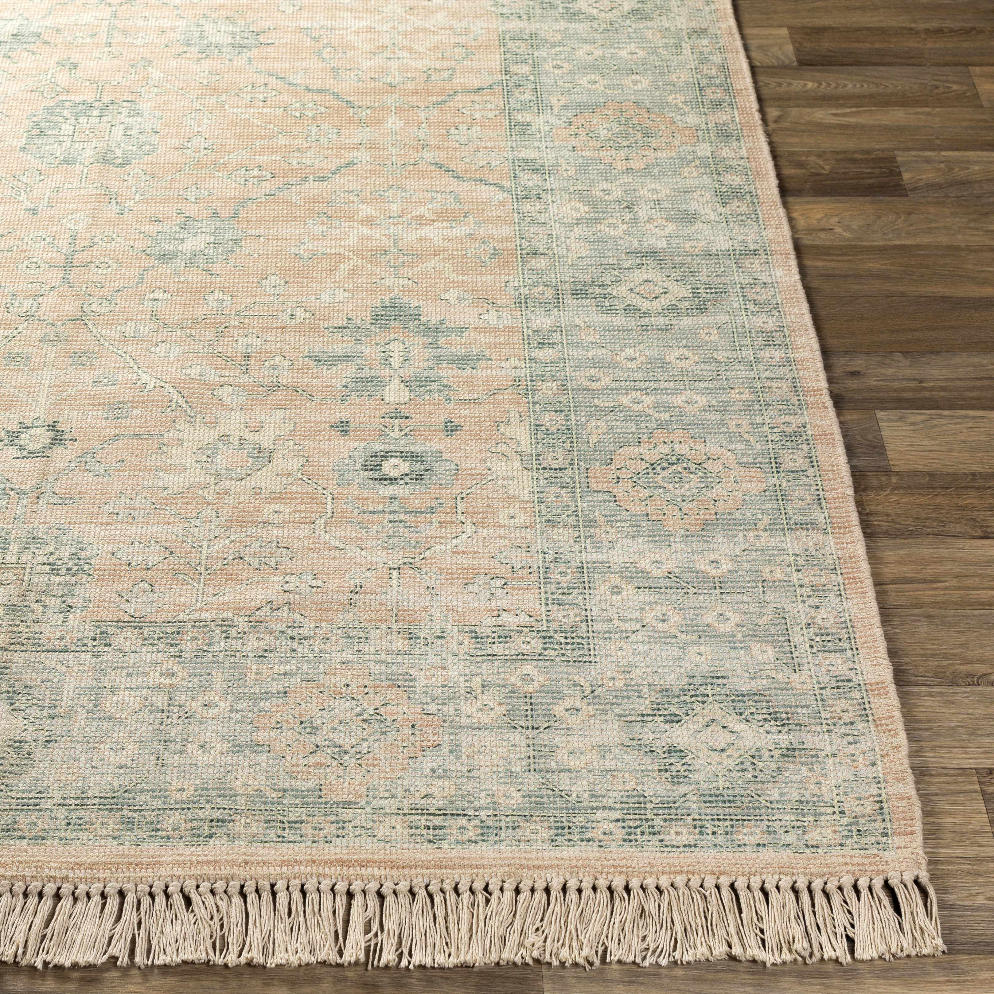 Oriental Sage Handwoven Cotton Area Rug