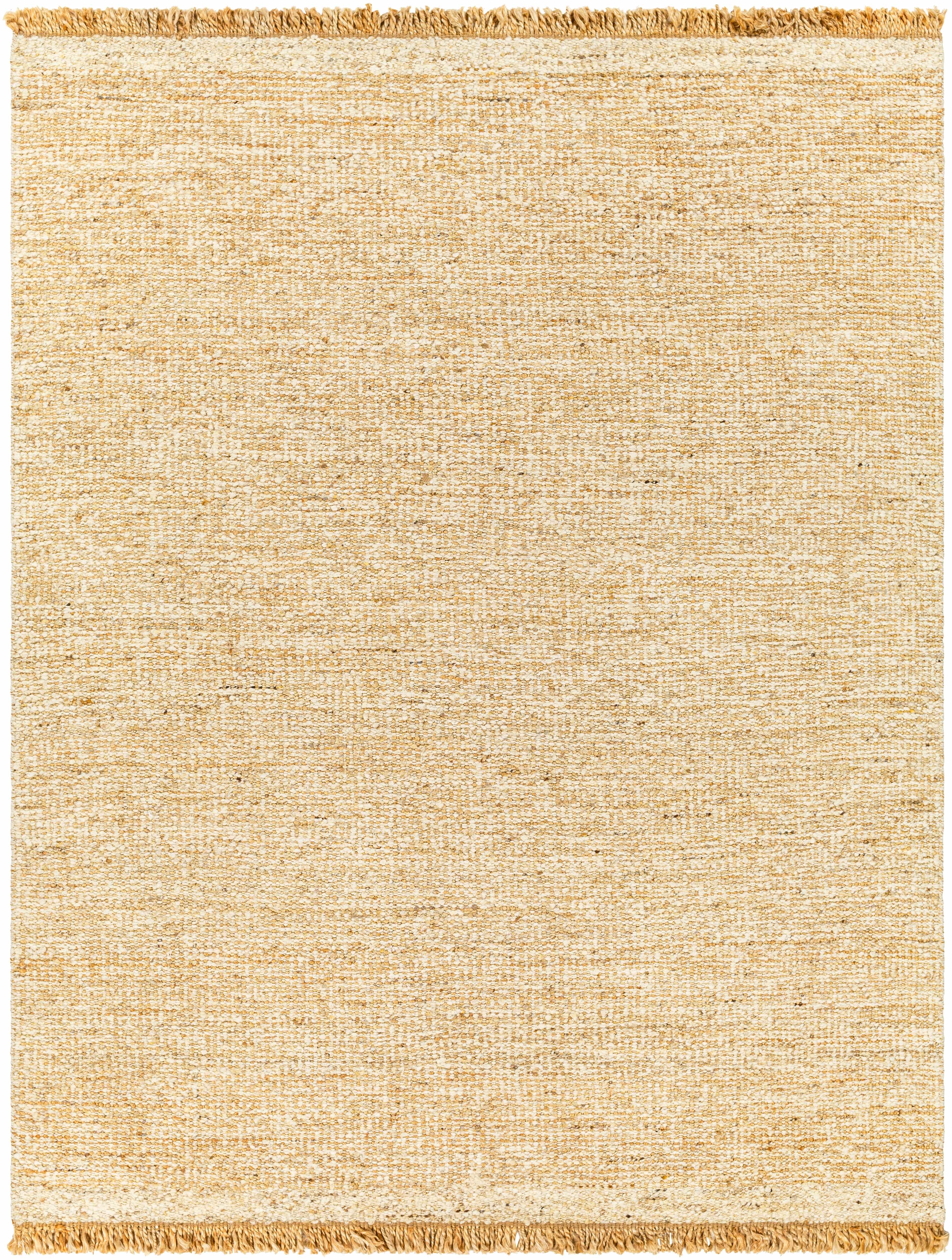 Serene Beige Hand Woven Jute & Wool Area Rug