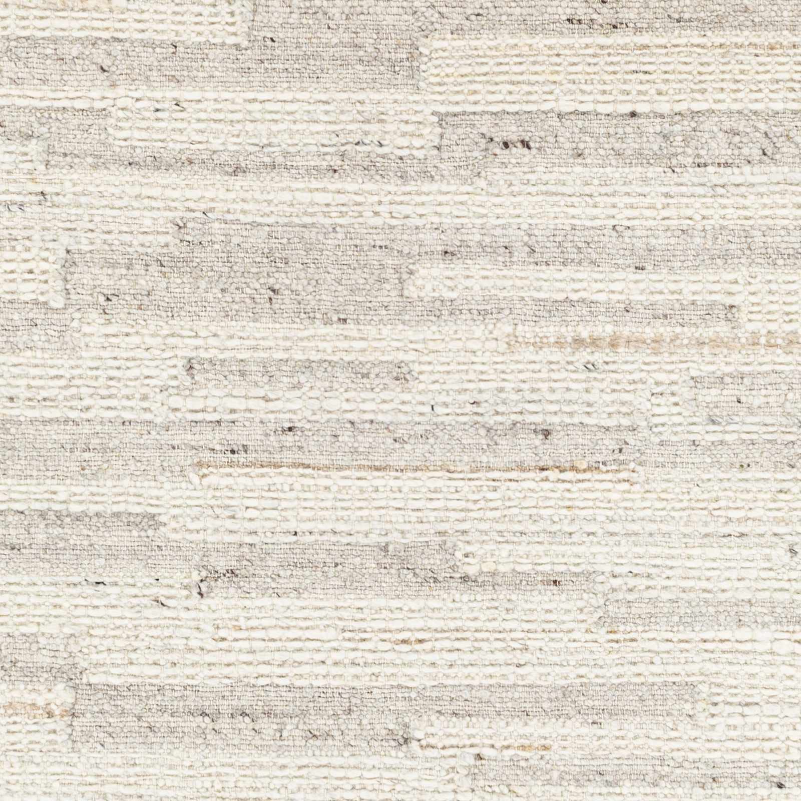 Pure Light Gray Hand Woven Wool Area Rug