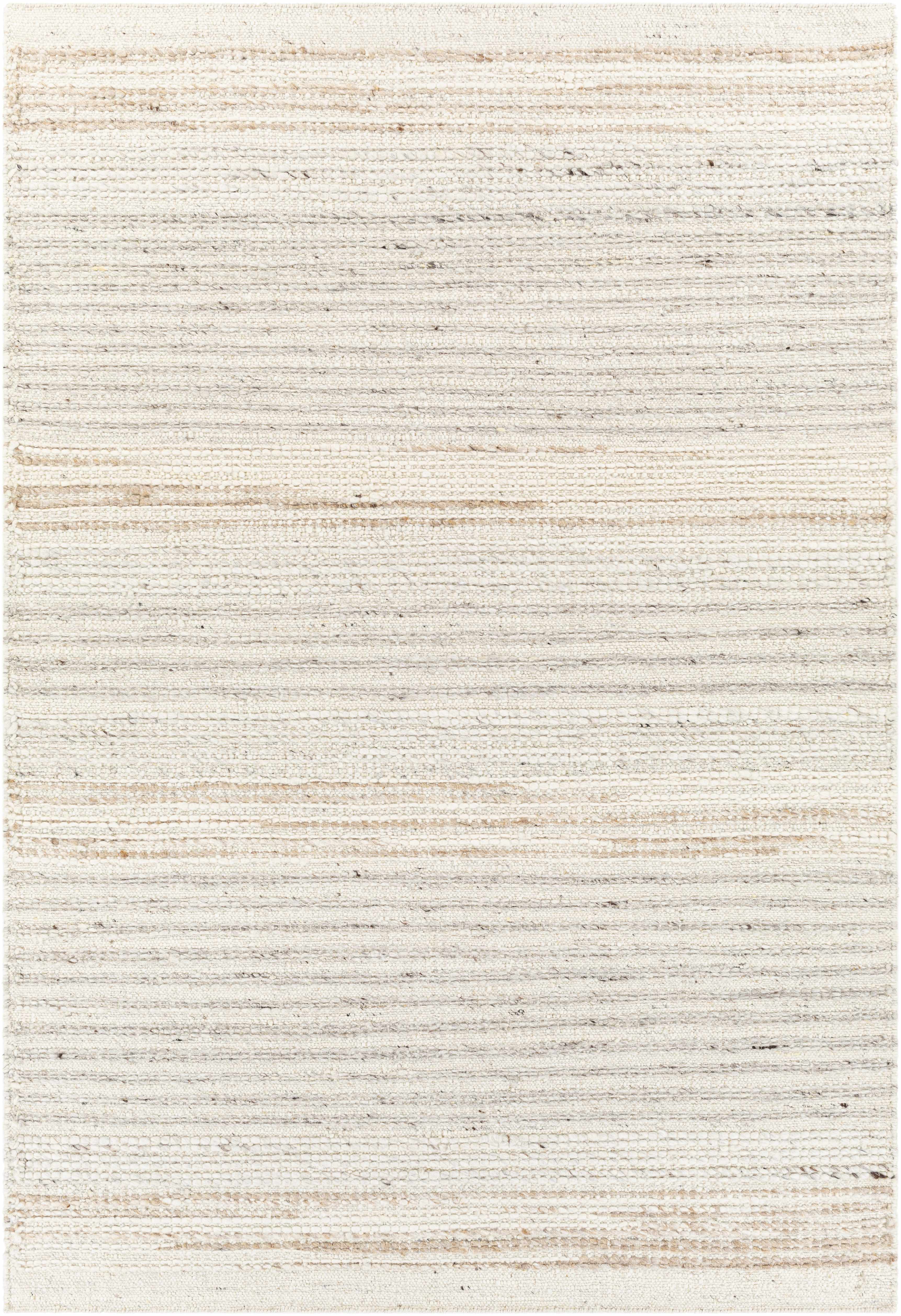Nifty Cream Hand Woven Wool Area Rug