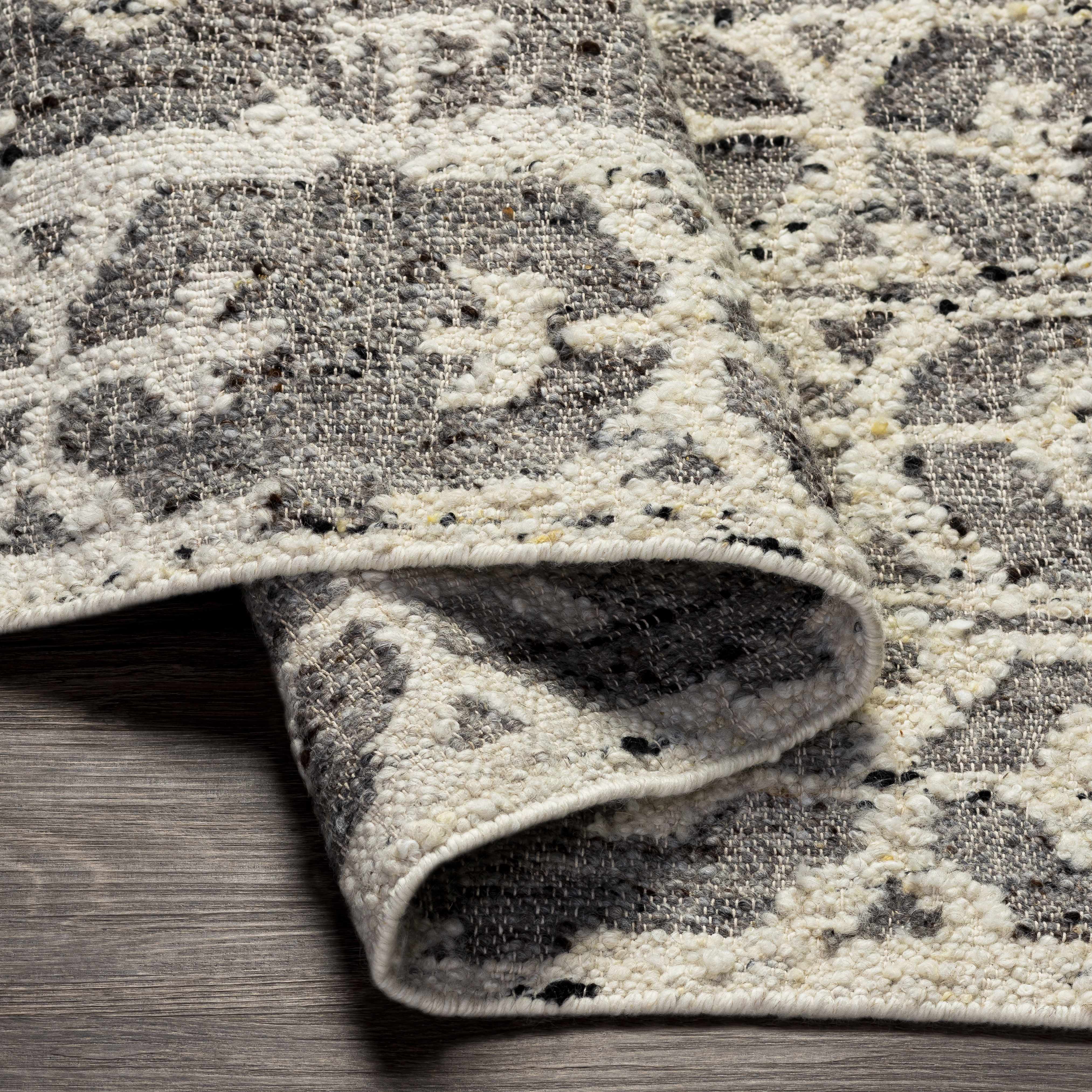 Exquisite Bohemian Cream Hand Woven Wool Area Rug