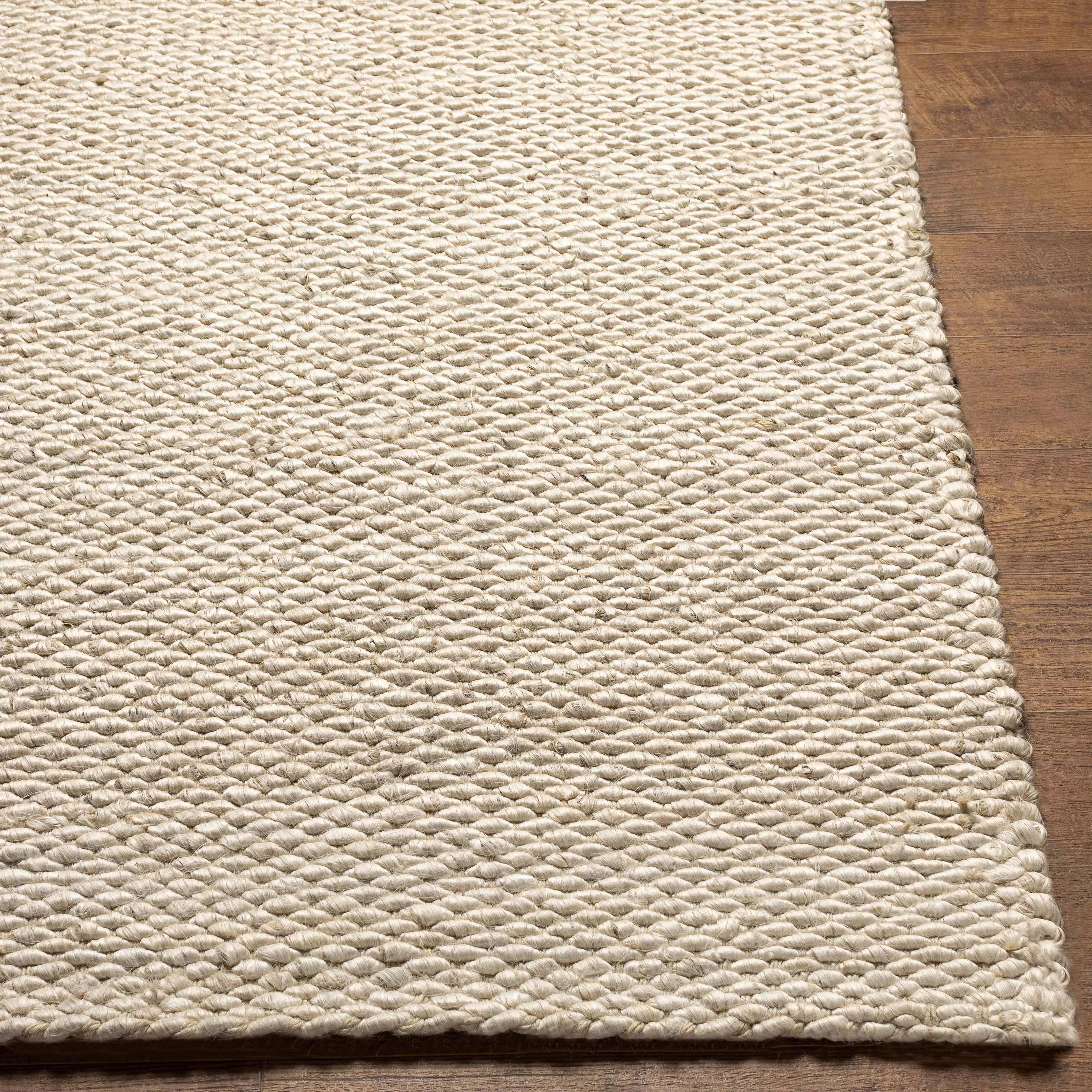 Bleached Butter Hand Woven Jute Area Rug