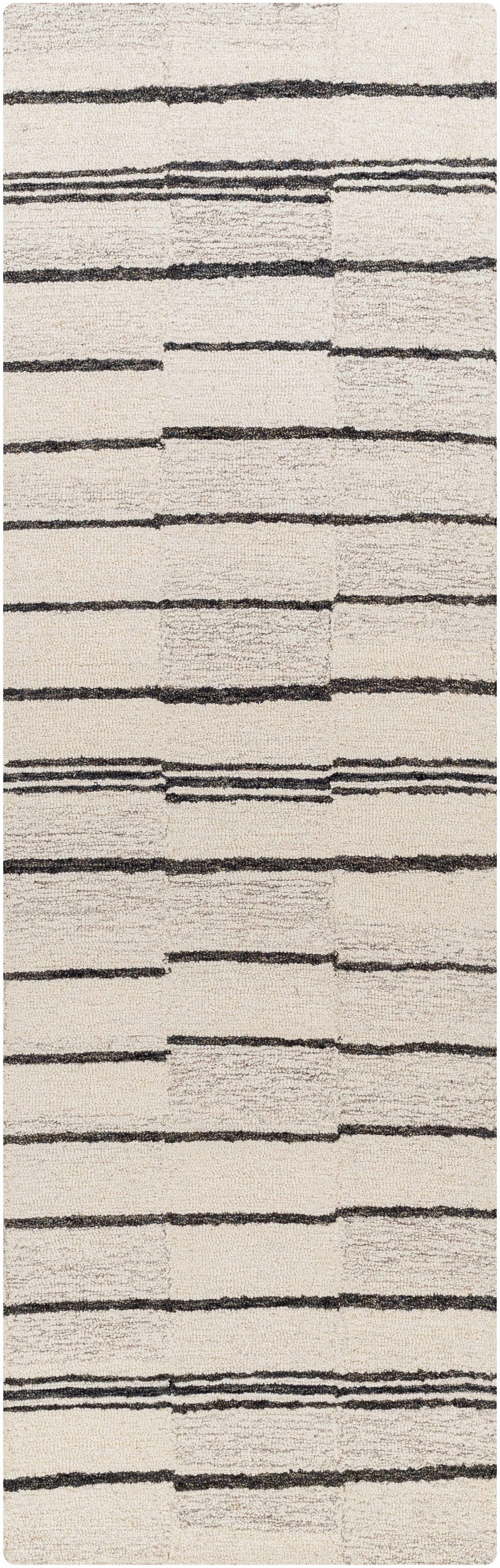 Contemporary Taupe Hand Tufted Wool Area Rug