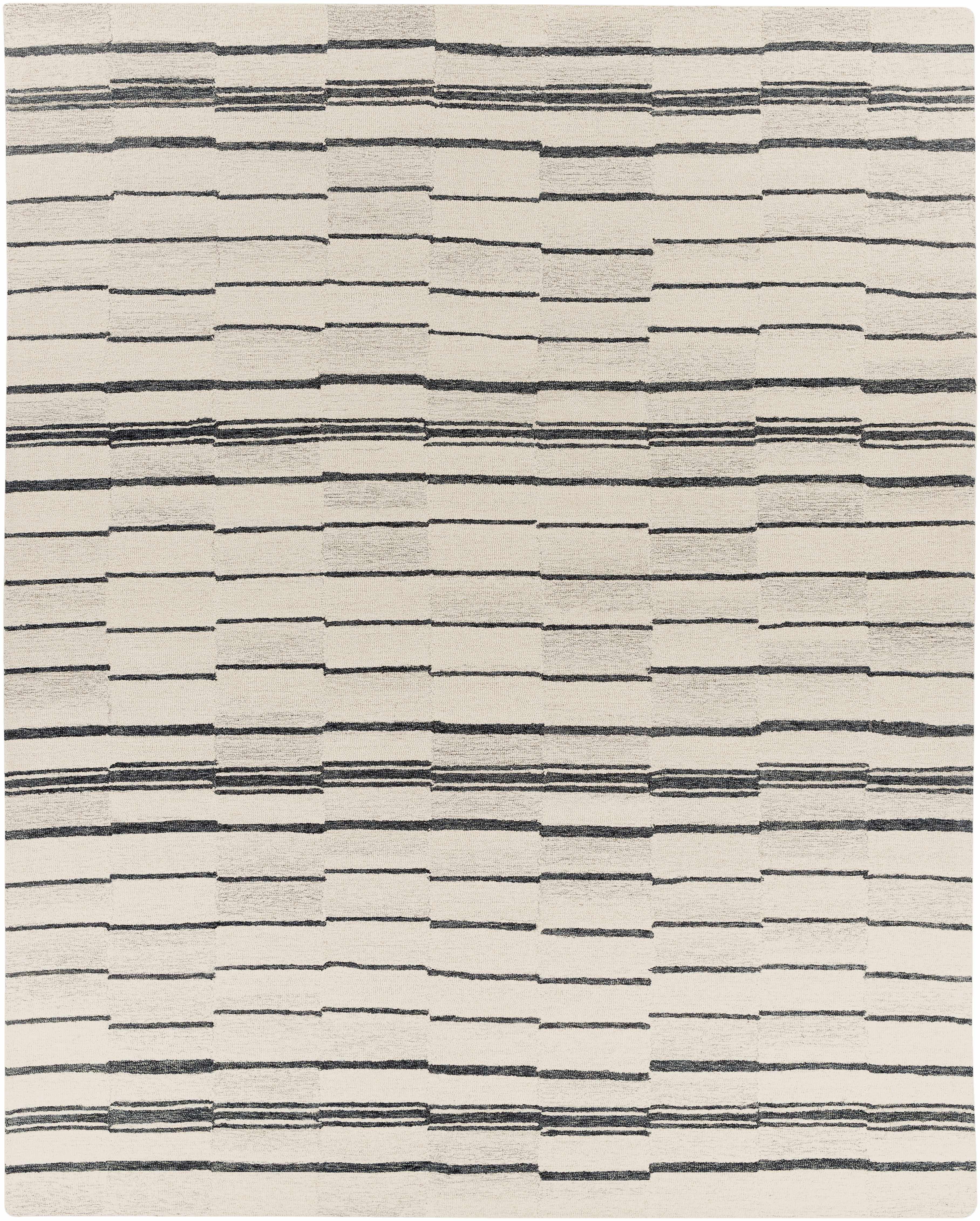 Contemporary Taupe Hand Tufted Wool Area Rug