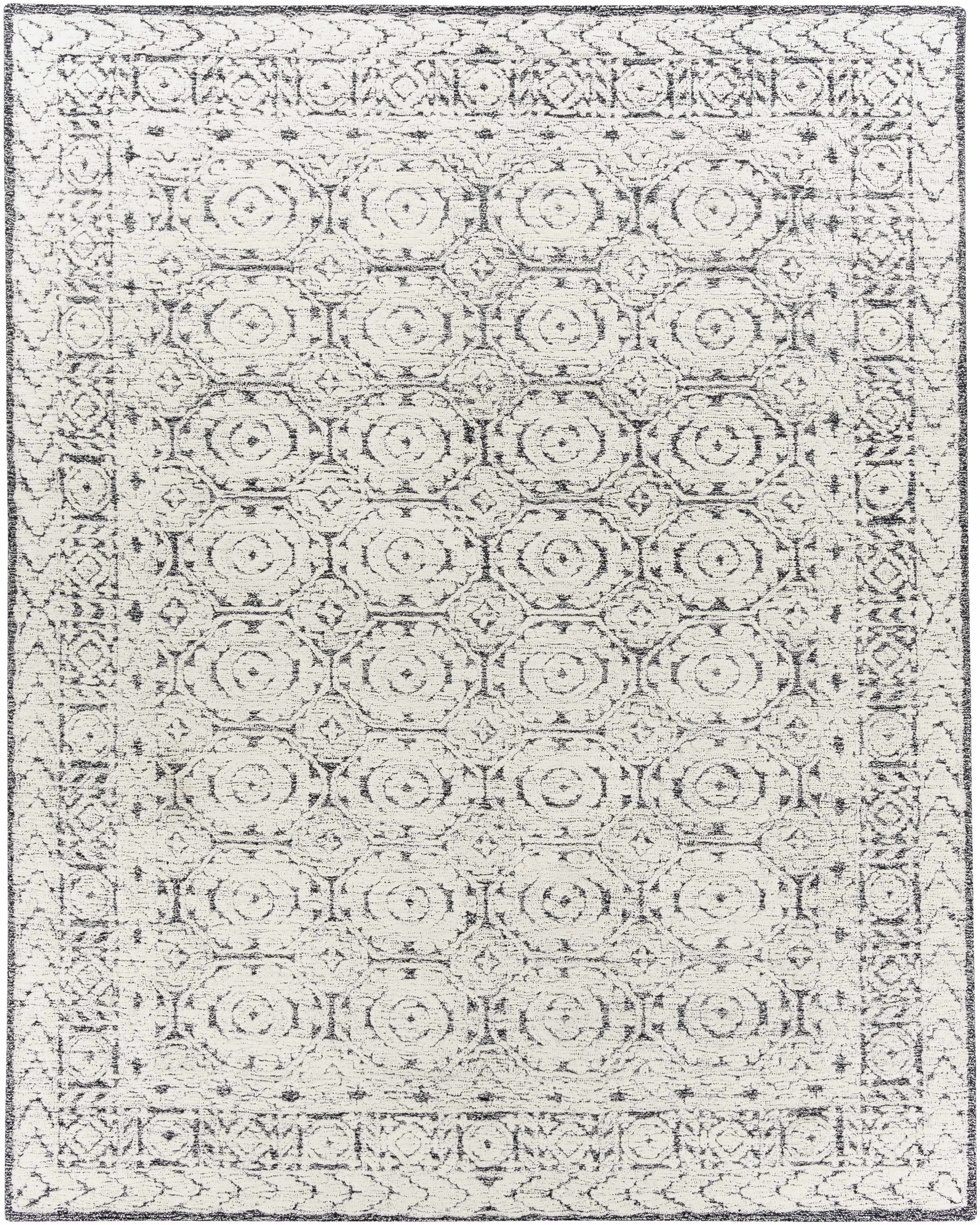 Comfortable Ivory Hand Tufted Wool Area Rug
