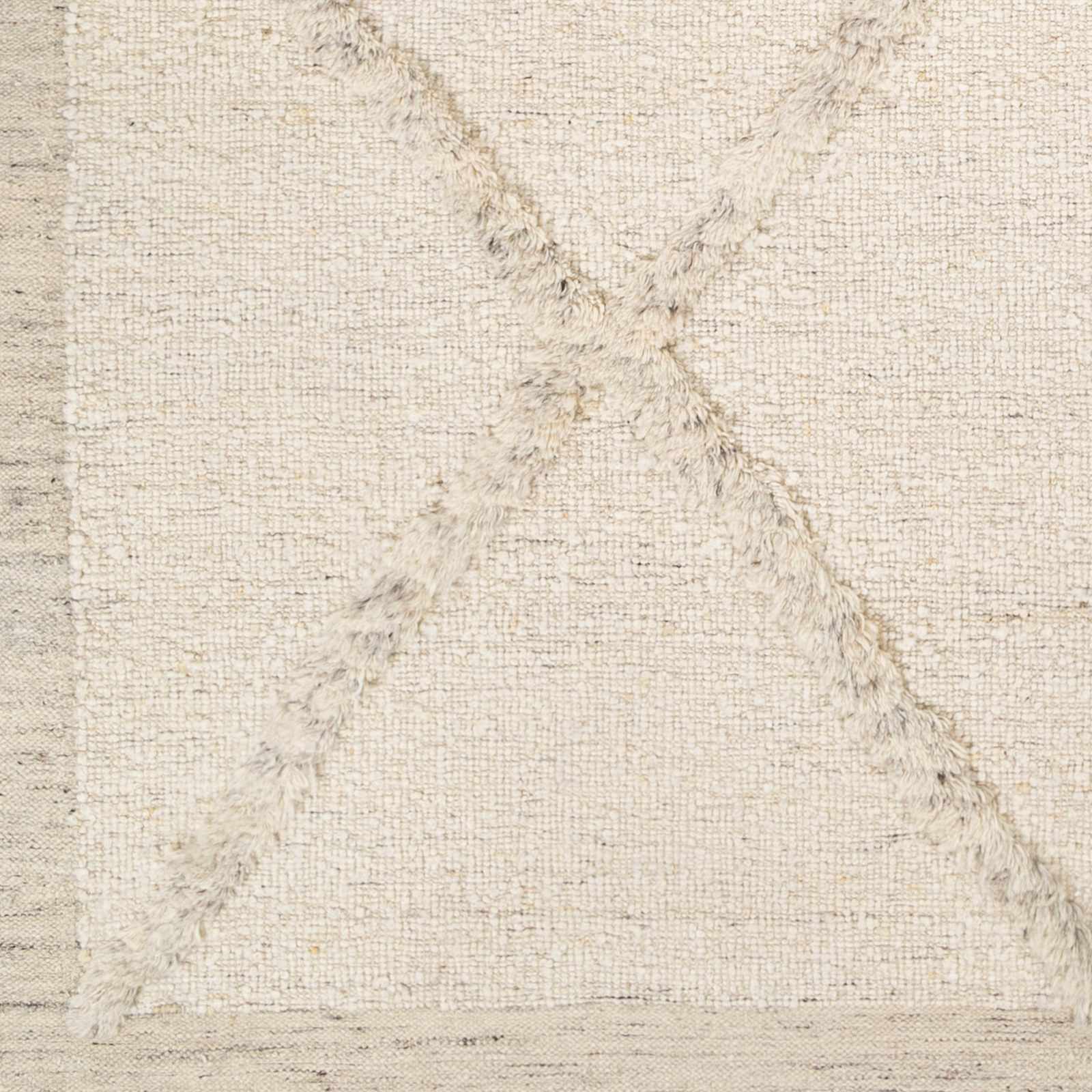 Cream Hand Knotted Wool Area Rug