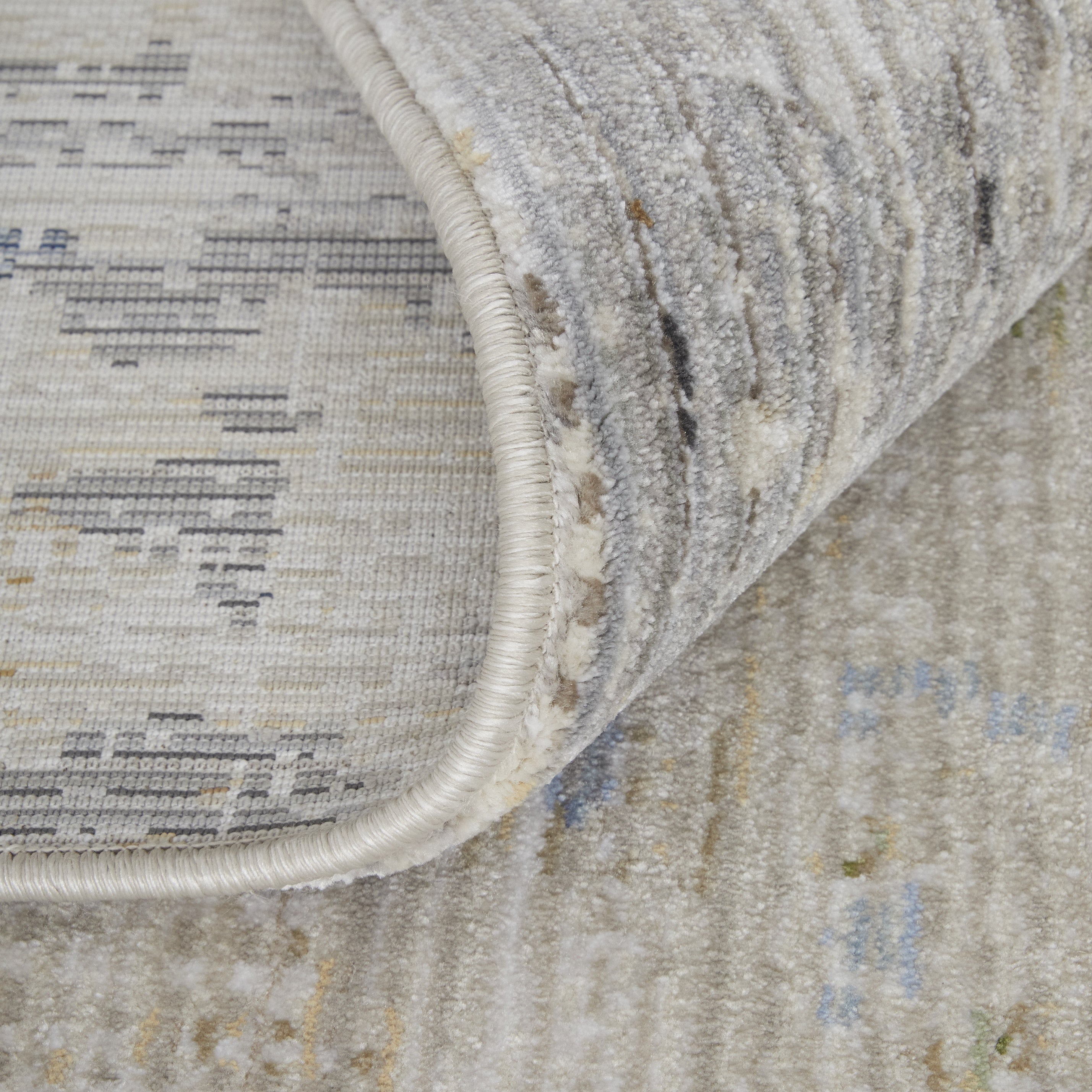 Sonora Modern Abstract - Ivory/Blue/Red Area Rug