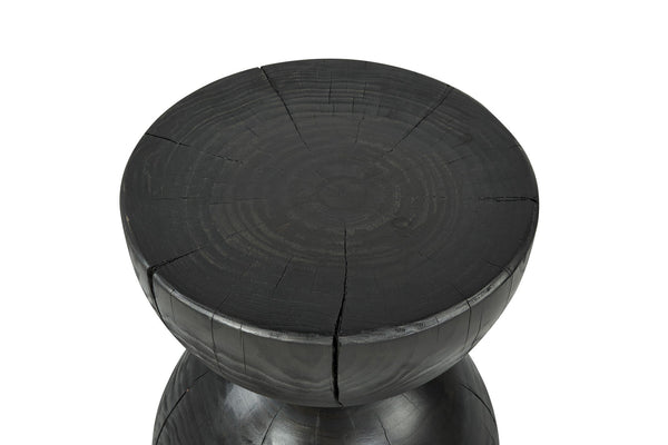 Modern End Table - Black Pine