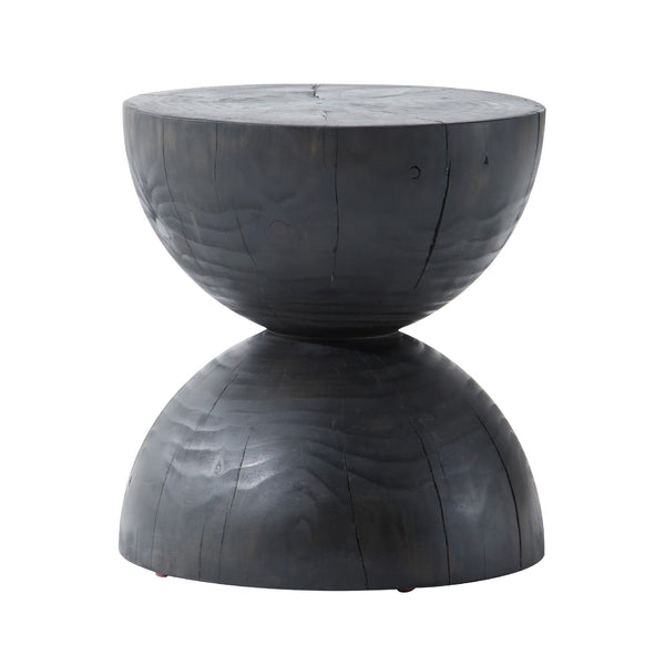 Modern End Table - Black Pine