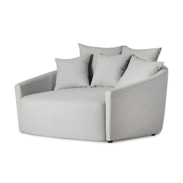 Kya Media Lounger - Modern Cambric Silver