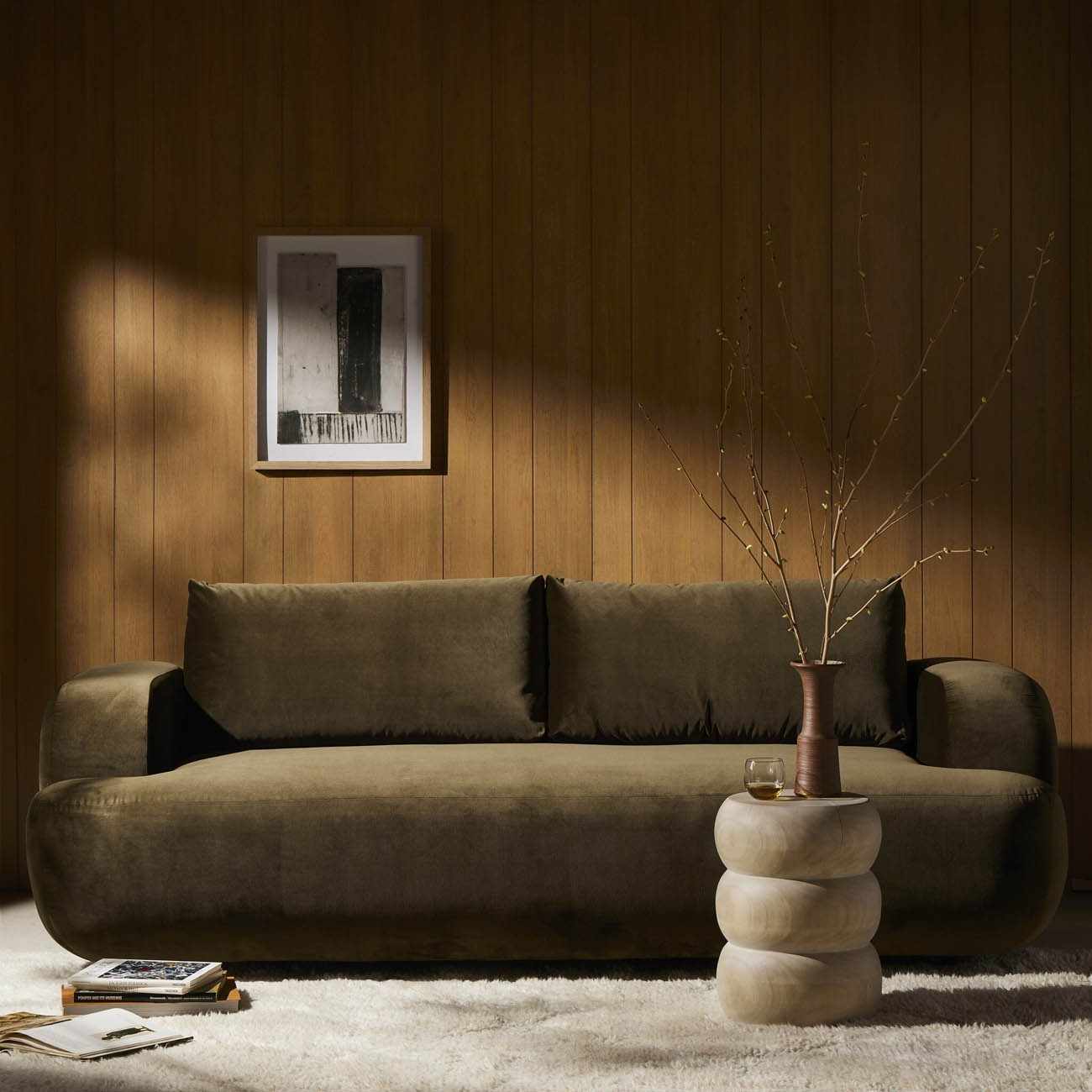 Four Hands Benito Sofa - Surrey Olive