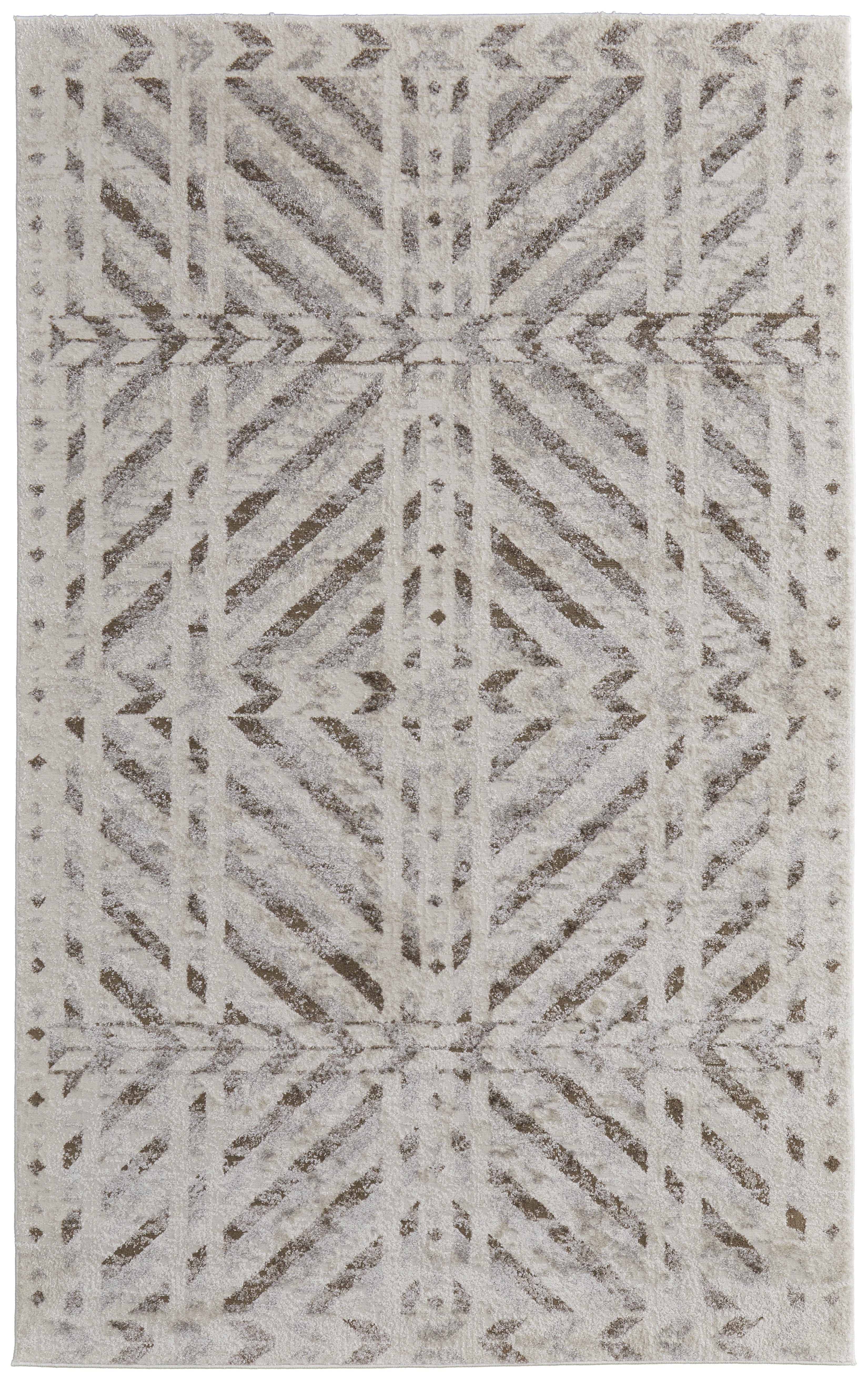 Vancouver Modern Geometric - Ivory/Tan/Brown Area Rug